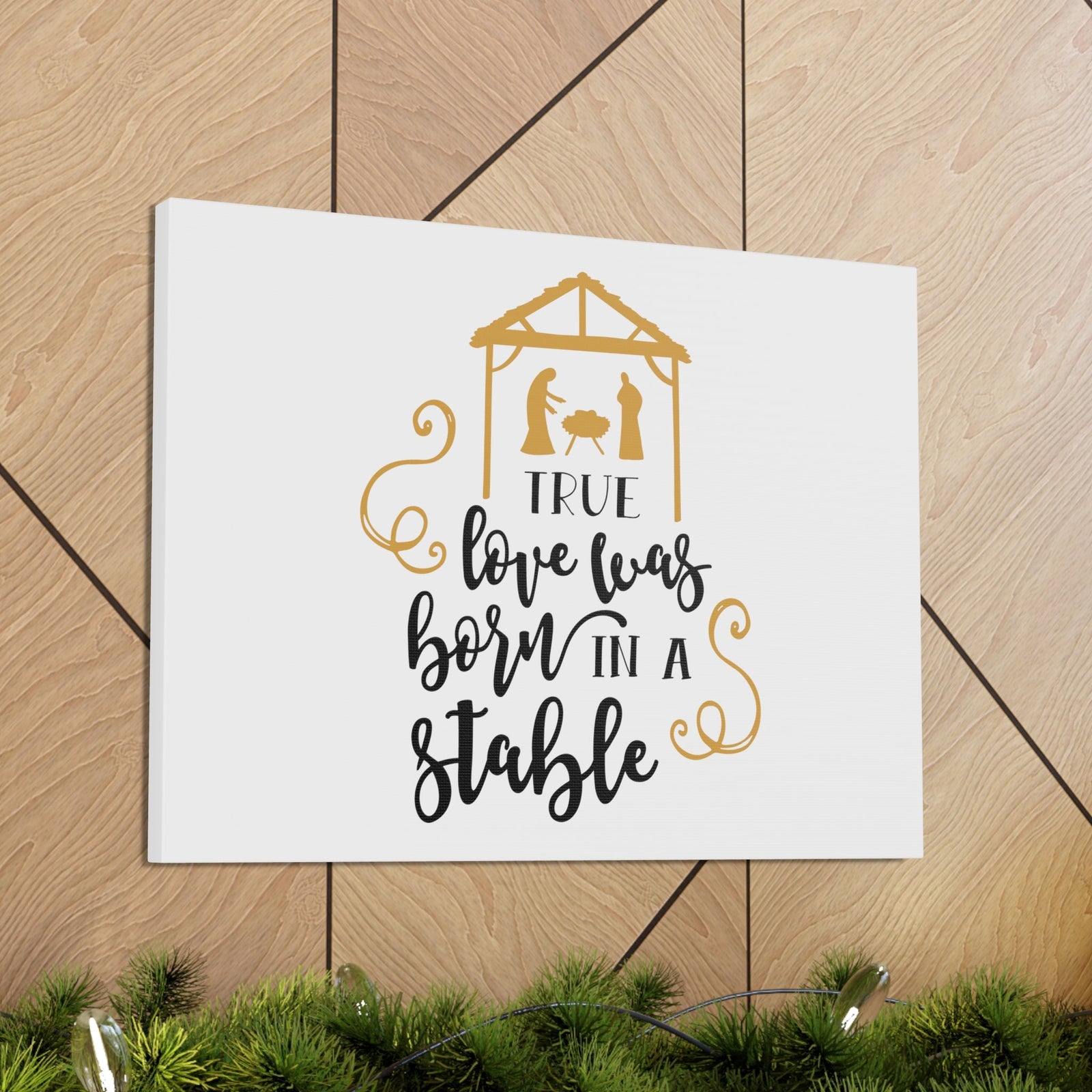 Scripture Walls Born In A Stable 1 John 4:8 Christian Wall Art Bible Verse Print Ready to Hang Unframed-Express Your Love Gifts