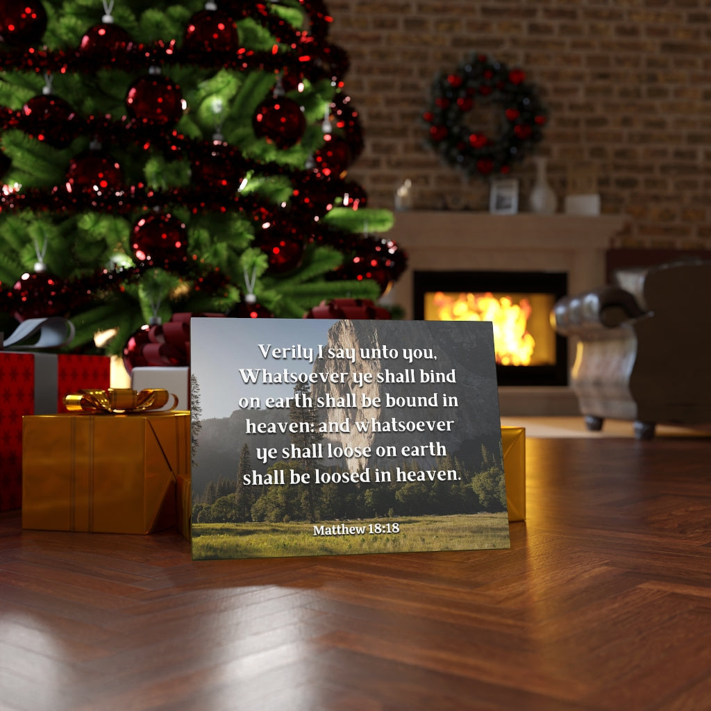 Scripture Walls Bound In Heaven Matthew 18:18 Bible Verse Canvas Christian Wall Art Ready to Hang Unframed-Express Your Love Gifts