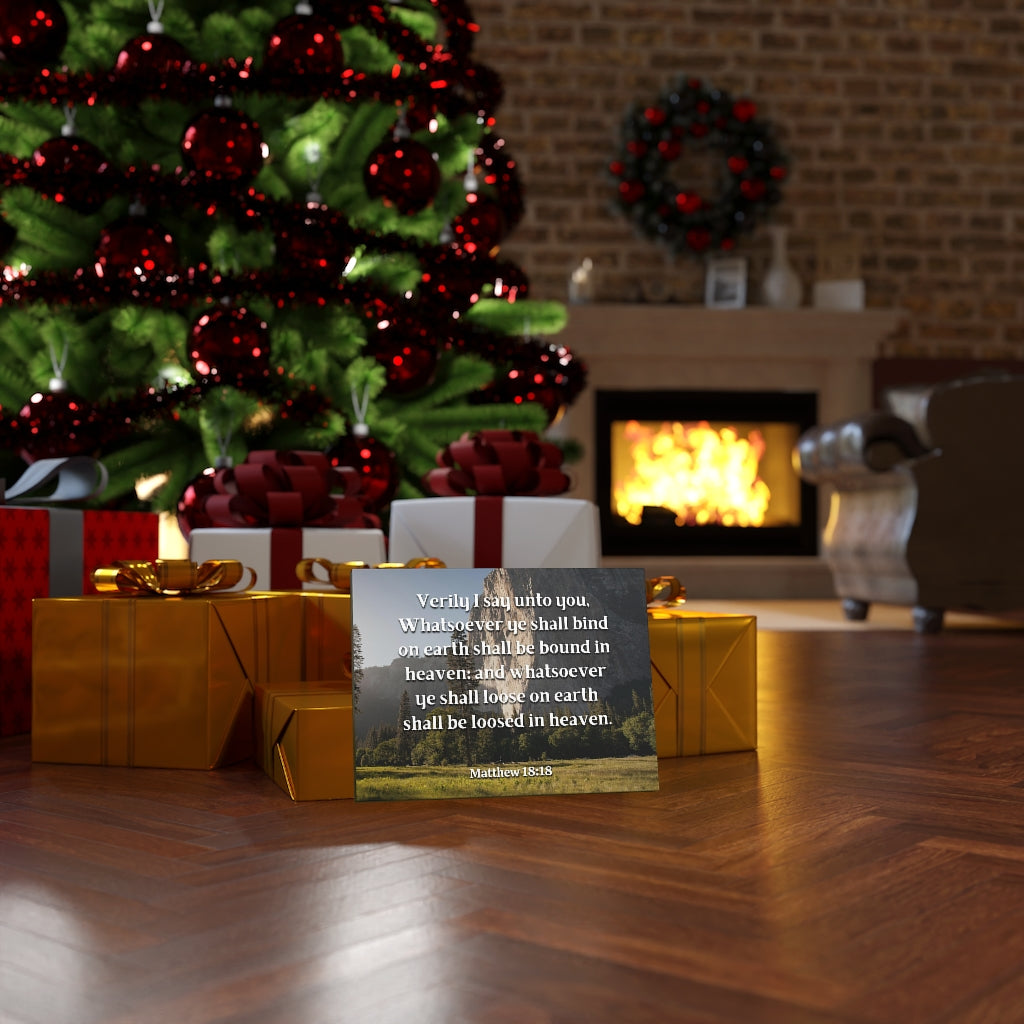 Scripture Walls Bound In Heaven Matthew 18:18 Bible Verse Canvas Christian Wall Art Ready to Hang Unframed-Express Your Love Gifts