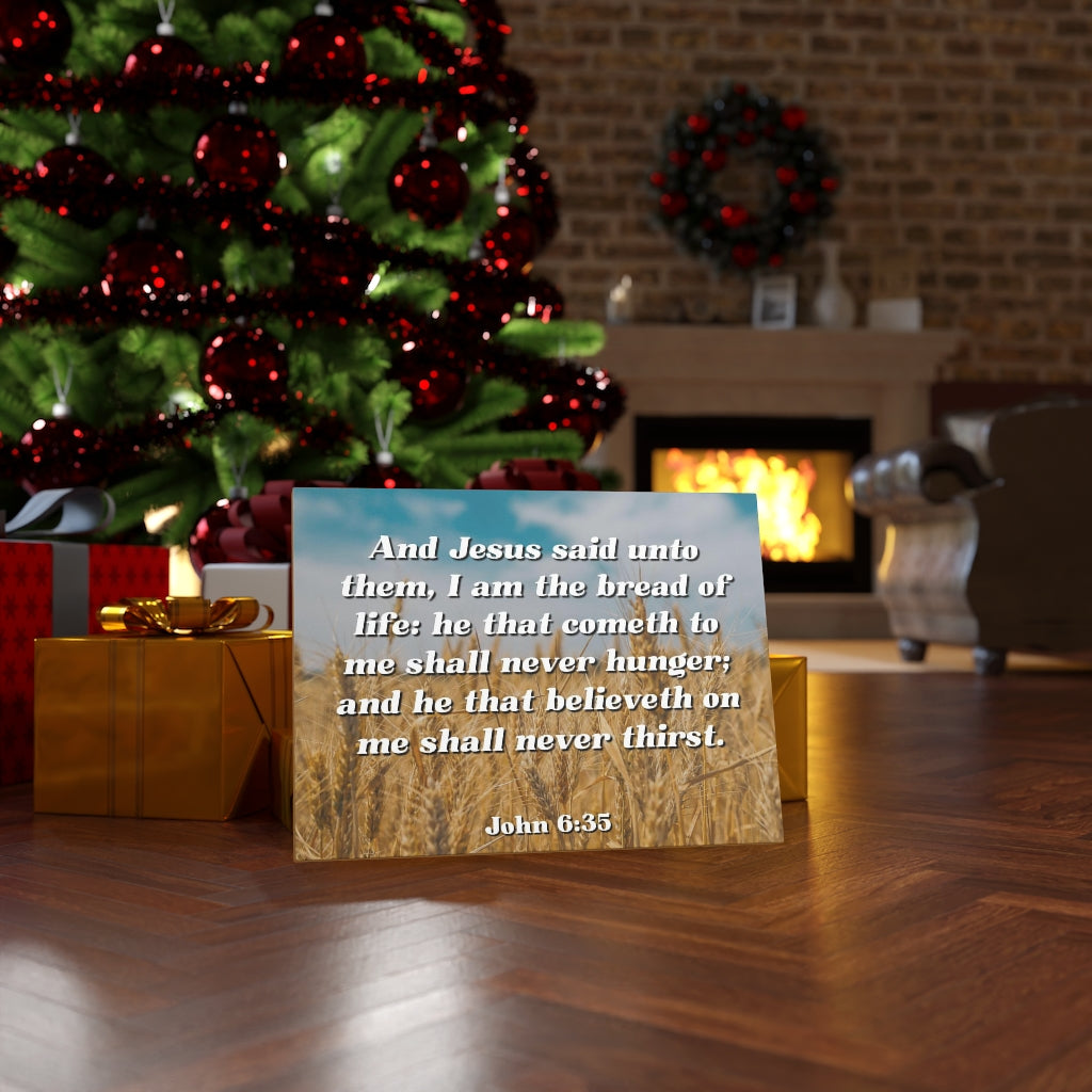 Scripture Walls Bread Of Life John 6:35 Bible Verse Canvas Christian Wall Art Ready to Hang Unframed-Express Your Love Gifts