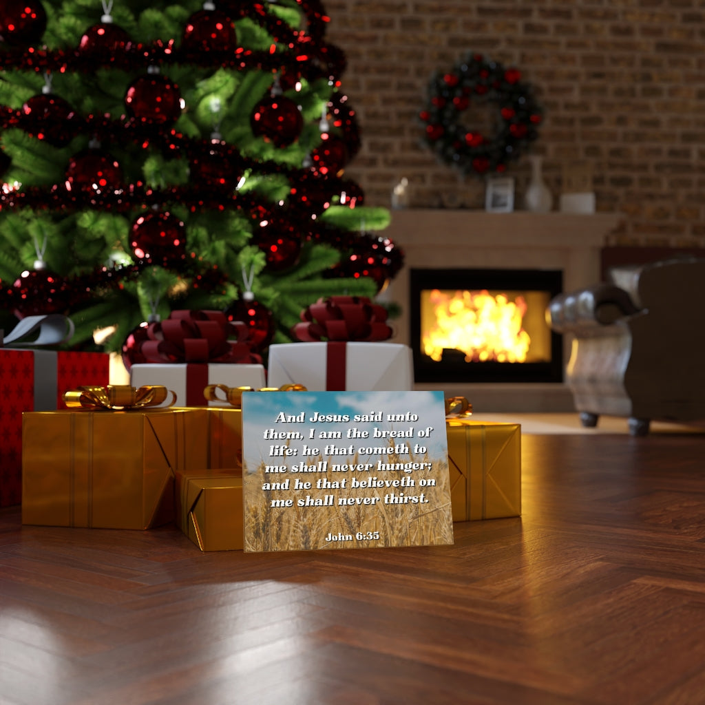 Scripture Walls Bread Of Life John 6:35 Bible Verse Canvas Christian Wall Art Ready to Hang Unframed-Express Your Love Gifts