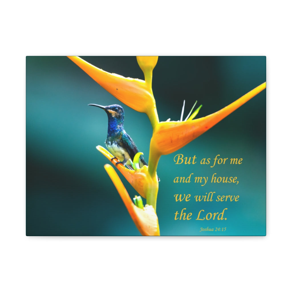 Scripture Walls But As For Me Joshua 24:15 Bible Verse Canvas Christian Wall Art Ready to Hang Unframed-Express Your Love Gifts