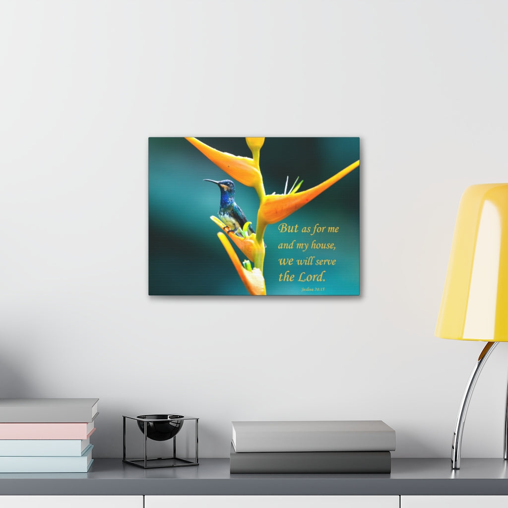 Scripture Walls But As For Me Joshua 24:15 Bible Verse Canvas Christian Wall Art Ready to Hang Unframed-Express Your Love Gifts