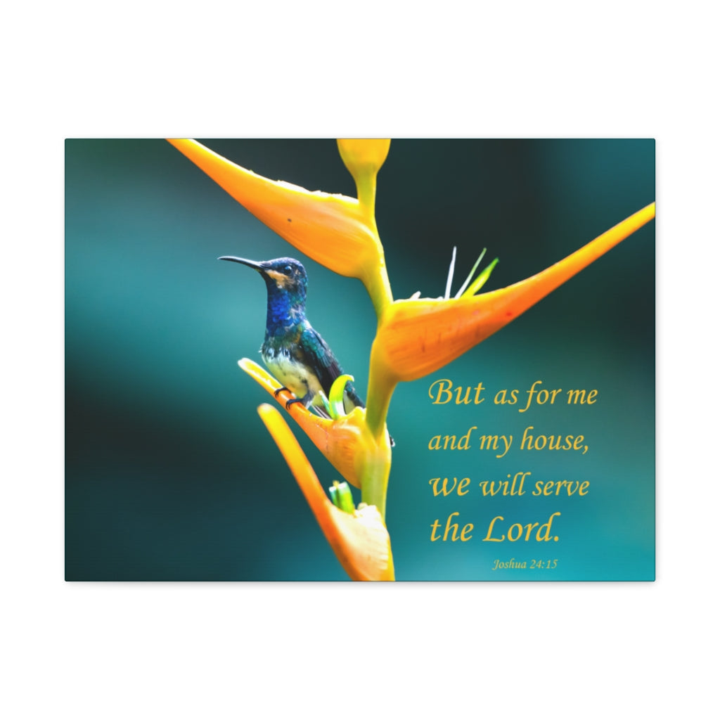 Scripture Walls But As For Me Joshua 24:15 Bible Verse Canvas Christian Wall Art Ready to Hang Unframed-Express Your Love Gifts