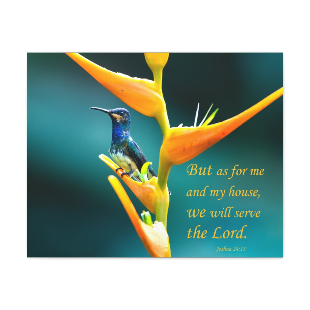 Scripture Walls But As For Me Joshua 24:15 Bible Verse Canvas Christian Wall Art Ready to Hang Unframed-Express Your Love Gifts