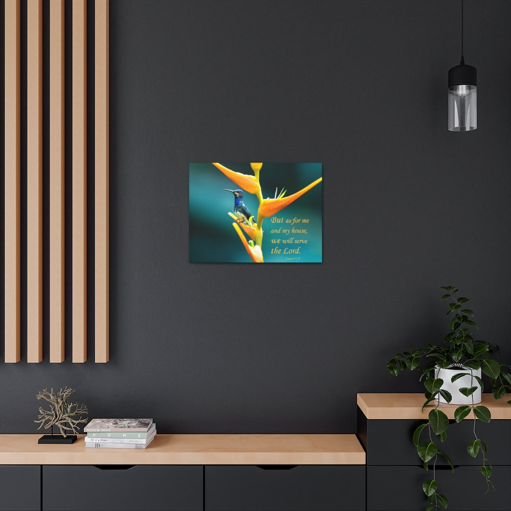 Scripture Walls But As For Me Joshua 24:15 Bible Verse Canvas Christian Wall Art Ready to Hang Unframed-Express Your Love Gifts