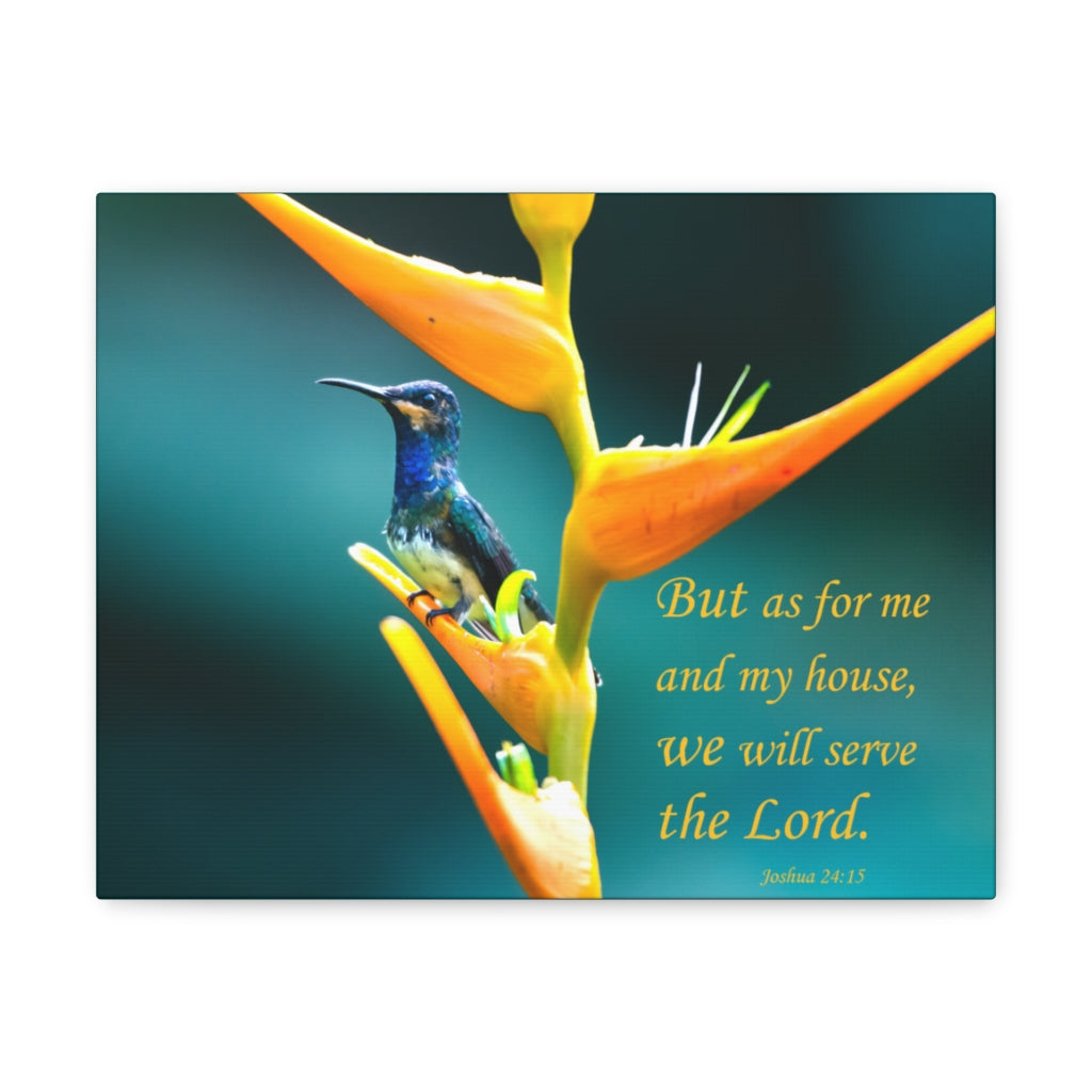 Scripture Walls But As For Me Joshua 24:15 Bible Verse Canvas Christian Wall Art Ready to Hang Unframed-Express Your Love Gifts