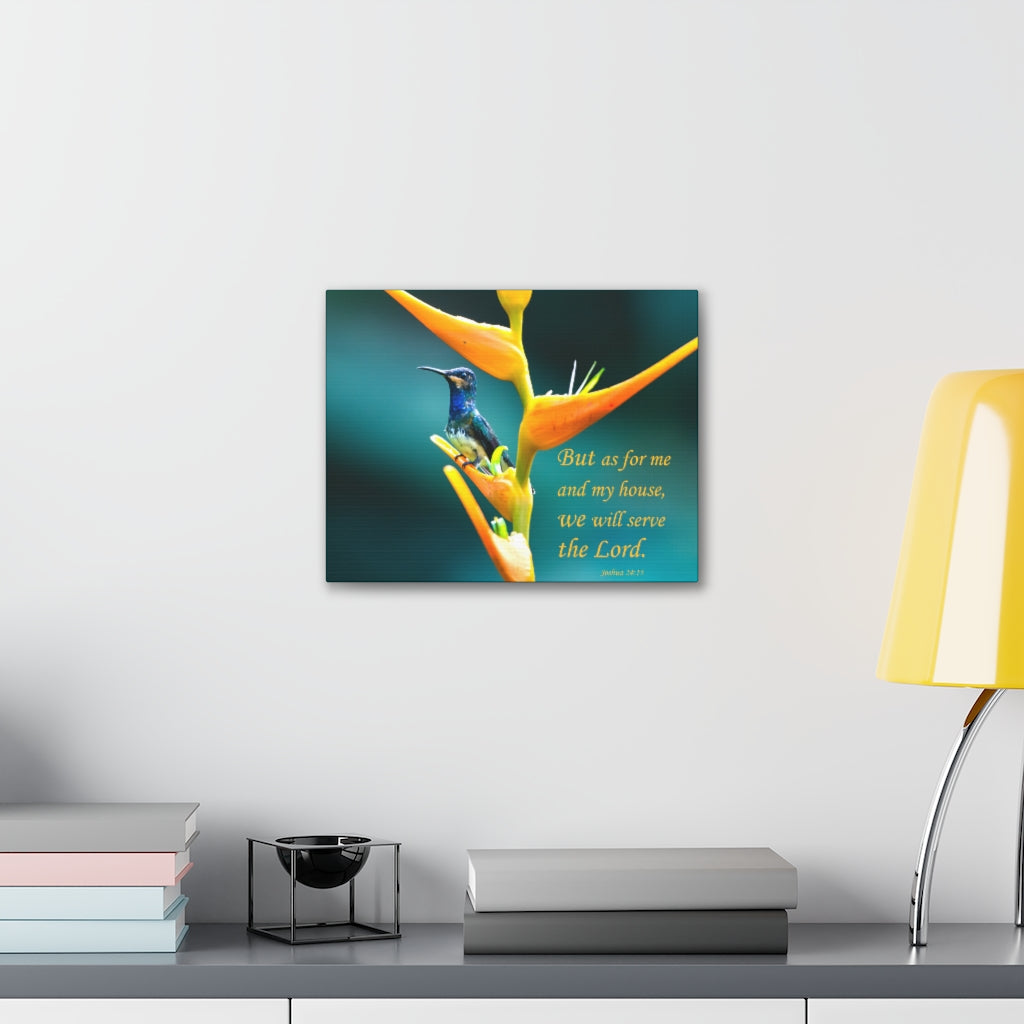 Scripture Walls But As For Me Joshua 24:15 Bible Verse Canvas Christian Wall Art Ready to Hang Unframed-Express Your Love Gifts