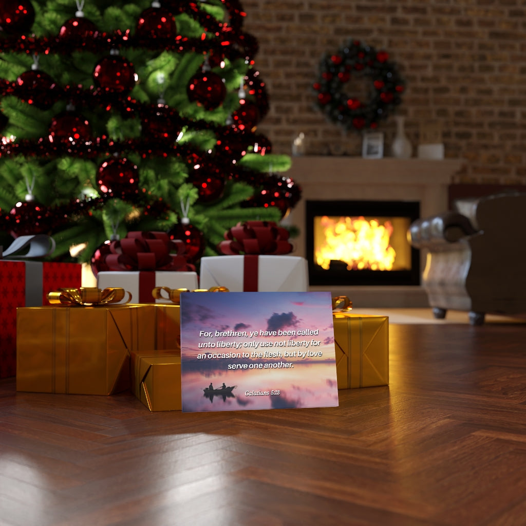 Scripture Walls But By Love Galatians 5:13 Bible Verse Canvas Christian Wall Art Ready to Hang Unframed-Express Your Love Gifts