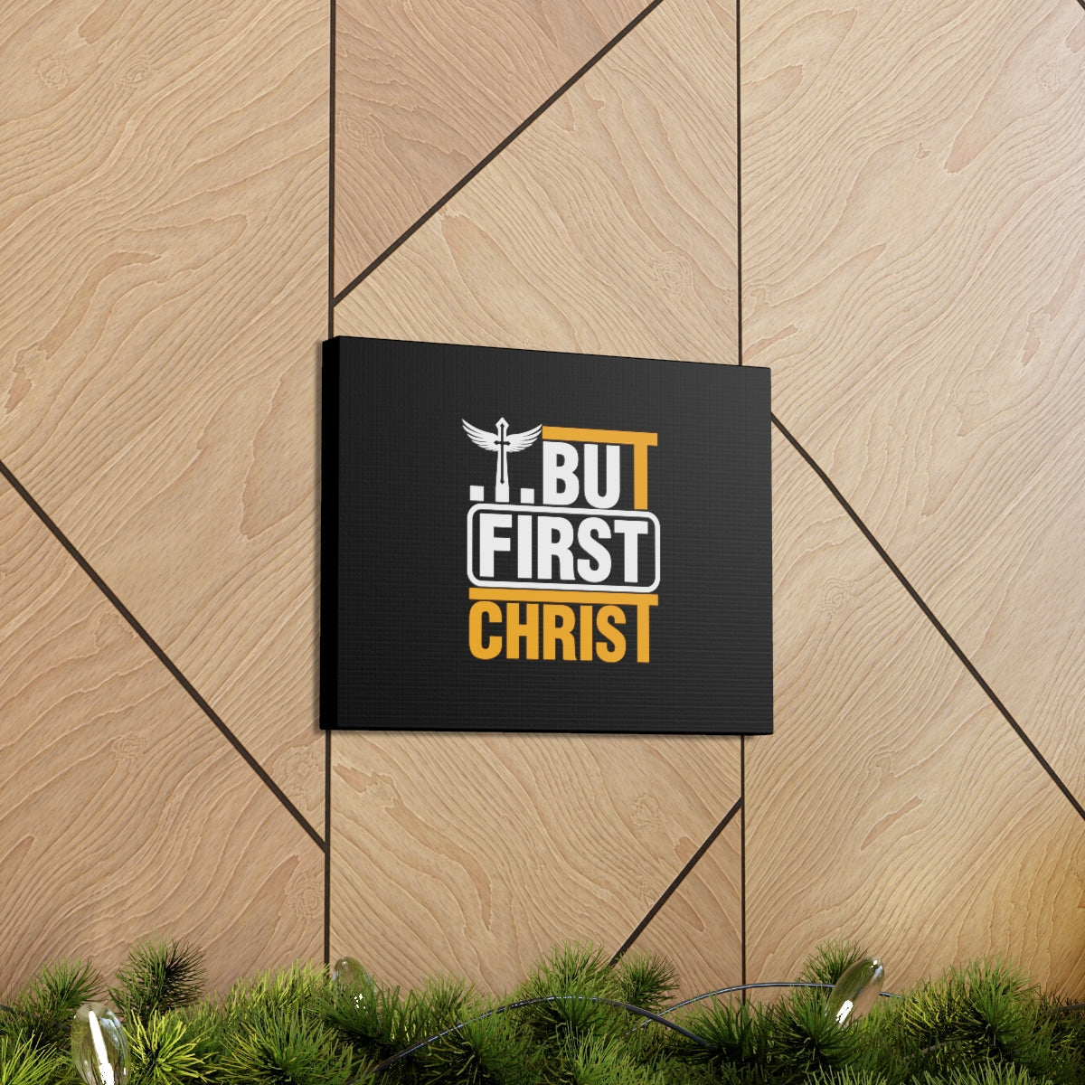 Scripture Walls But First Christ Matthew 6:33 Christian Wall Art Bible Verse Print Ready to Hang Unframed-Express Your Love Gifts