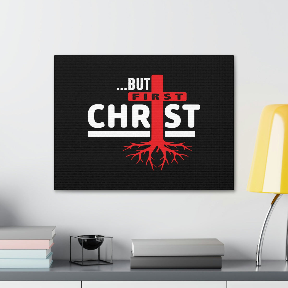 Scripture Walls But First Christ Matthew 6:33 Red Roots Christian Wall Art Bible Verse Print Ready to Hang Unframed-Express Your Love Gifts
