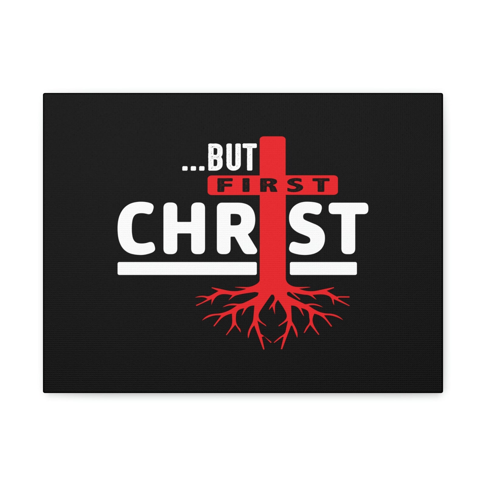 Scripture Walls But First Christ Matthew 6:33 Red Roots Christian Wall Art Bible Verse Print Ready to Hang Unframed-Express Your Love Gifts