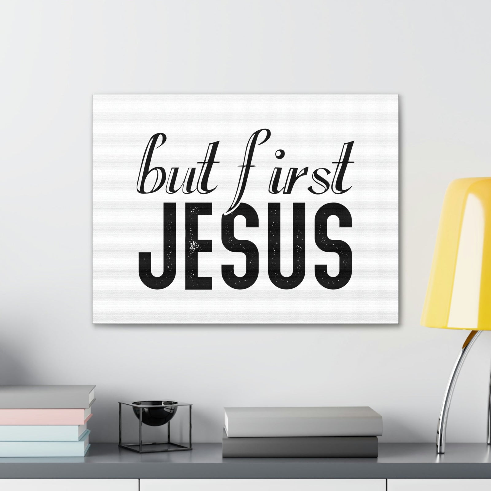 Scripture Walls But First, Jesus Matthew 6:33 Bold Christian Wall Art Bible Verse Print Ready to Hang Unframed-Express Your Love Gifts