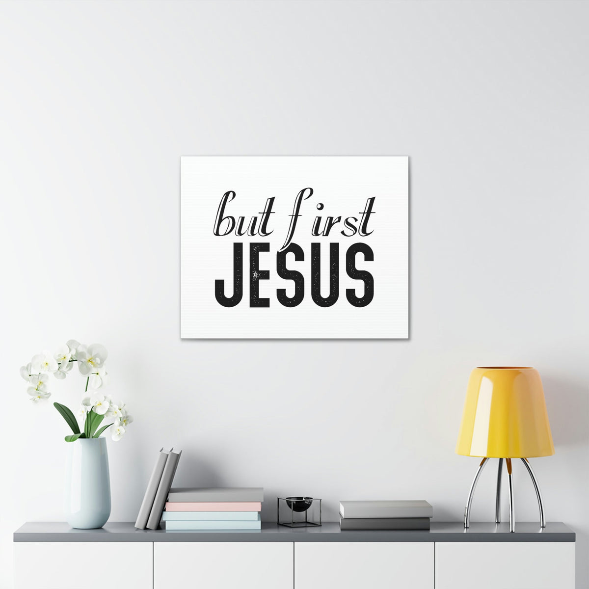 Scripture Walls But First, Jesus Matthew 6:33 Bold Christian Wall Art Bible Verse Print Ready to Hang Unframed-Express Your Love Gifts