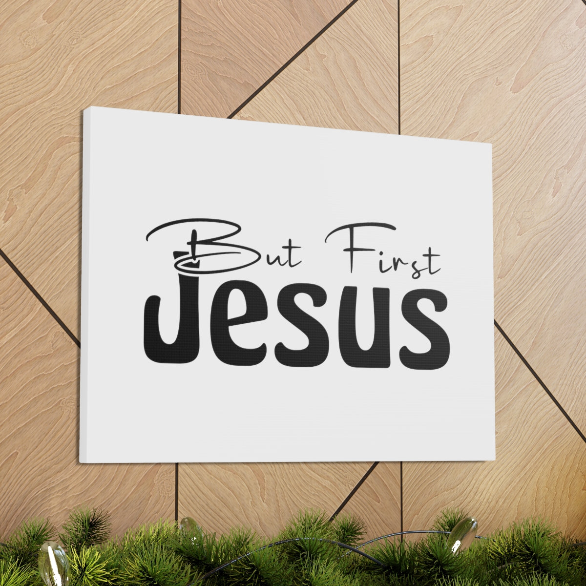 Scripture Walls But First Jesus Matthew 6:33 Christian Wall Art Bible Verse Print Ready to Hang Unframed-Express Your Love Gifts
