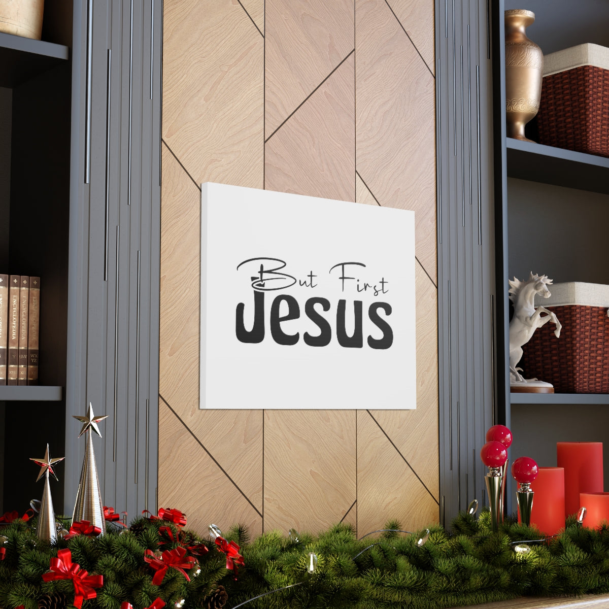 Scripture Walls But First Jesus Matthew 6:33 Christian Wall Art Bible Verse Print Ready to Hang Unframed-Express Your Love Gifts