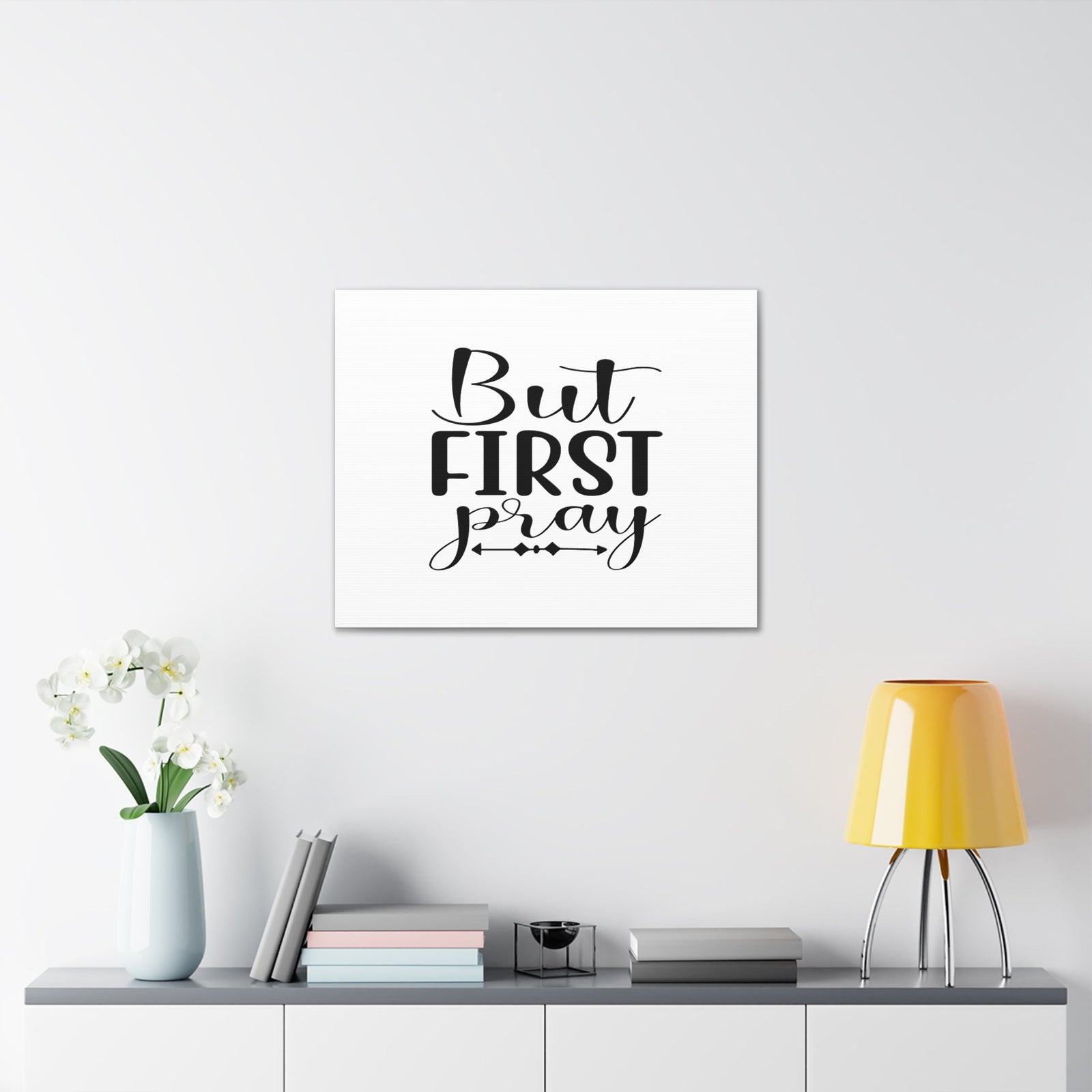 Scripture Walls But First Pray 1 Thessalonians 5:16 Arrow Christian Wall Art Bible Verse Print Ready to Hang Unframed-Express Your Love Gifts
