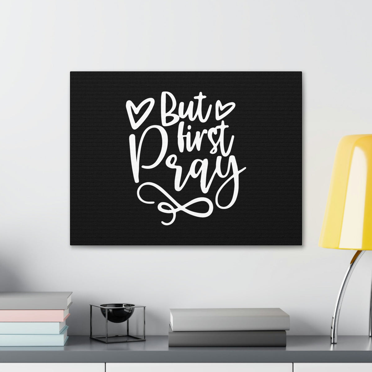 Scripture Walls But First Pray Luke 18:1 Two Hearts Christian Wall Art Bible Verse Print Ready to Hang Unframed-Express Your Love Gifts