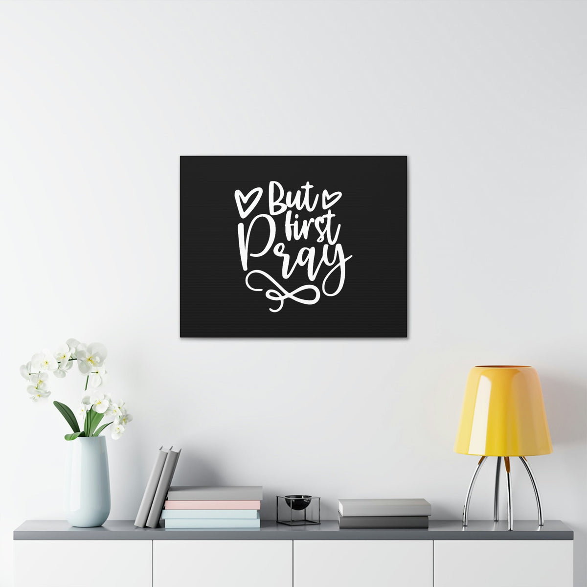 Scripture Walls But First Pray Luke 18:1 Two Hearts Christian Wall Art Bible Verse Print Ready to Hang Unframed-Express Your Love Gifts