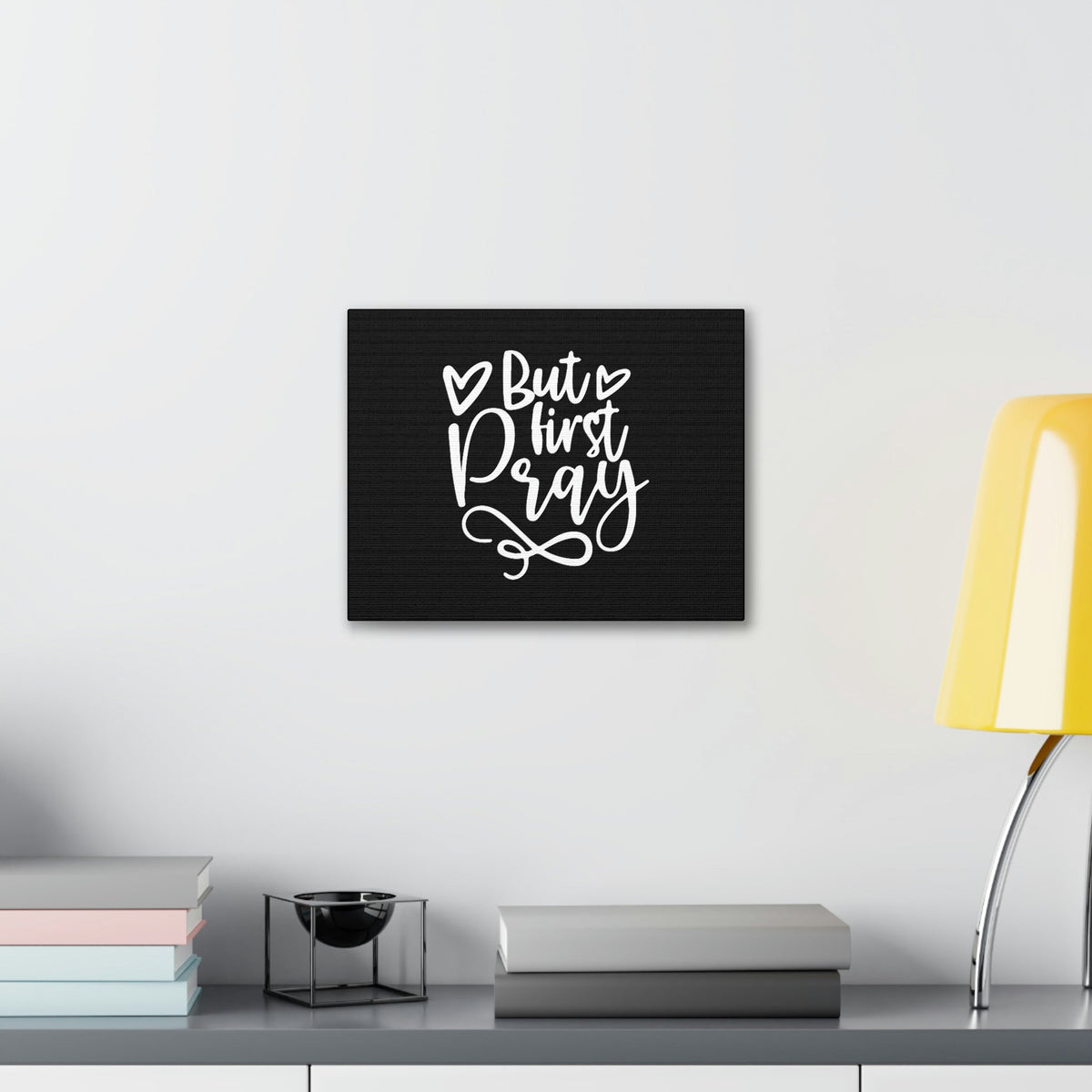 Scripture Walls But First Pray Luke 18:1 Two Hearts Christian Wall Art Bible Verse Print Ready to Hang Unframed-Express Your Love Gifts