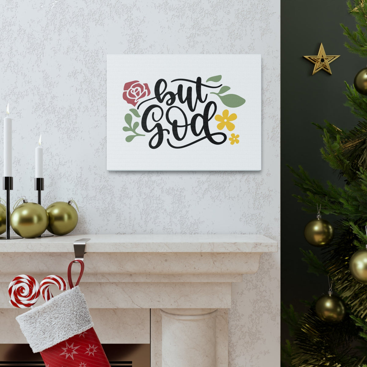 Scripture Walls But God Psalm 86:15 Christian Wall Art Bible Verse Print Ready to Hang Unframed-Express Your Love Gifts