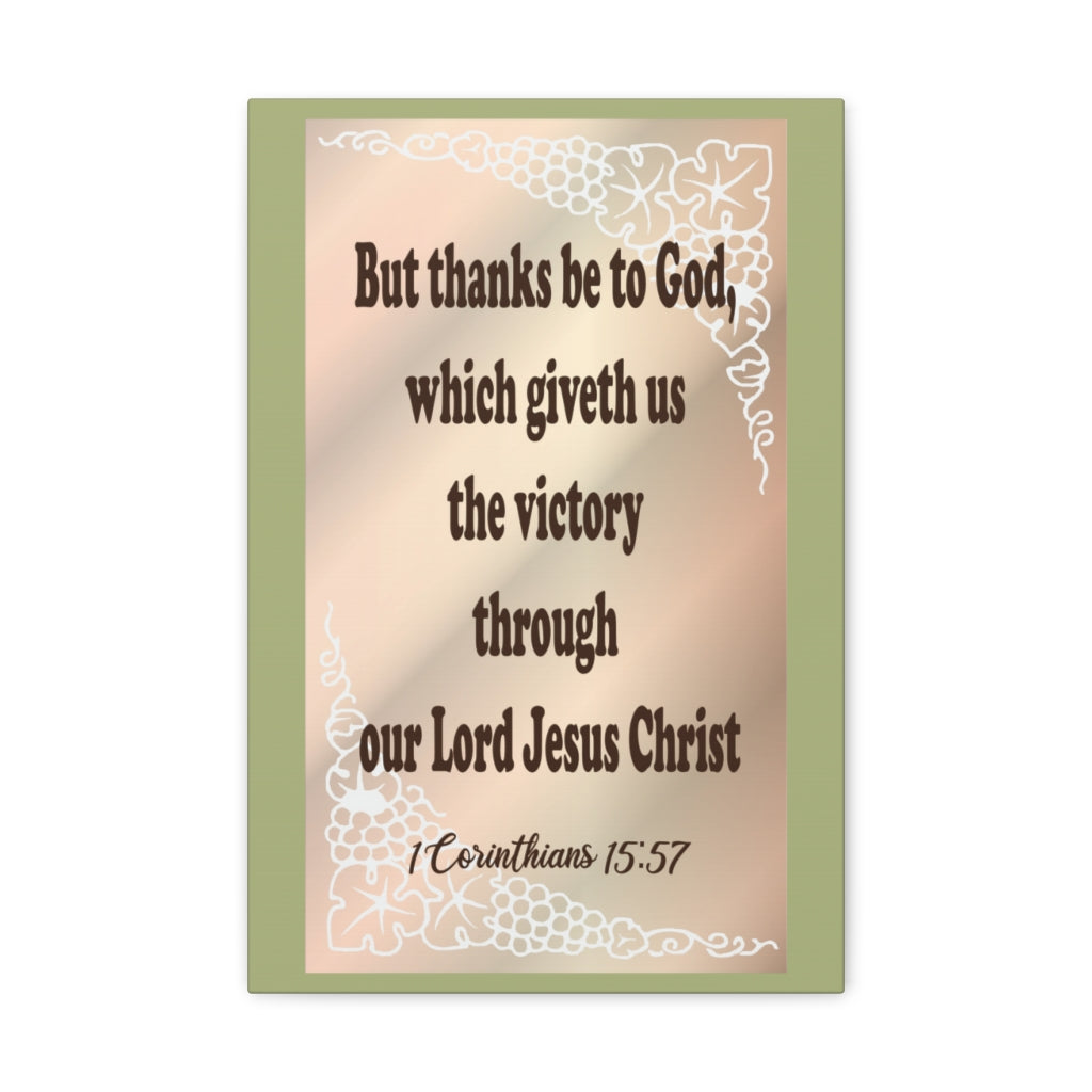 Scripture Walls But Thanks Be To God 1 Corinthians 15:57 Bible Verse Canvas Christian Wall Art Ready To Hang Unframed-Express Your Love Gifts