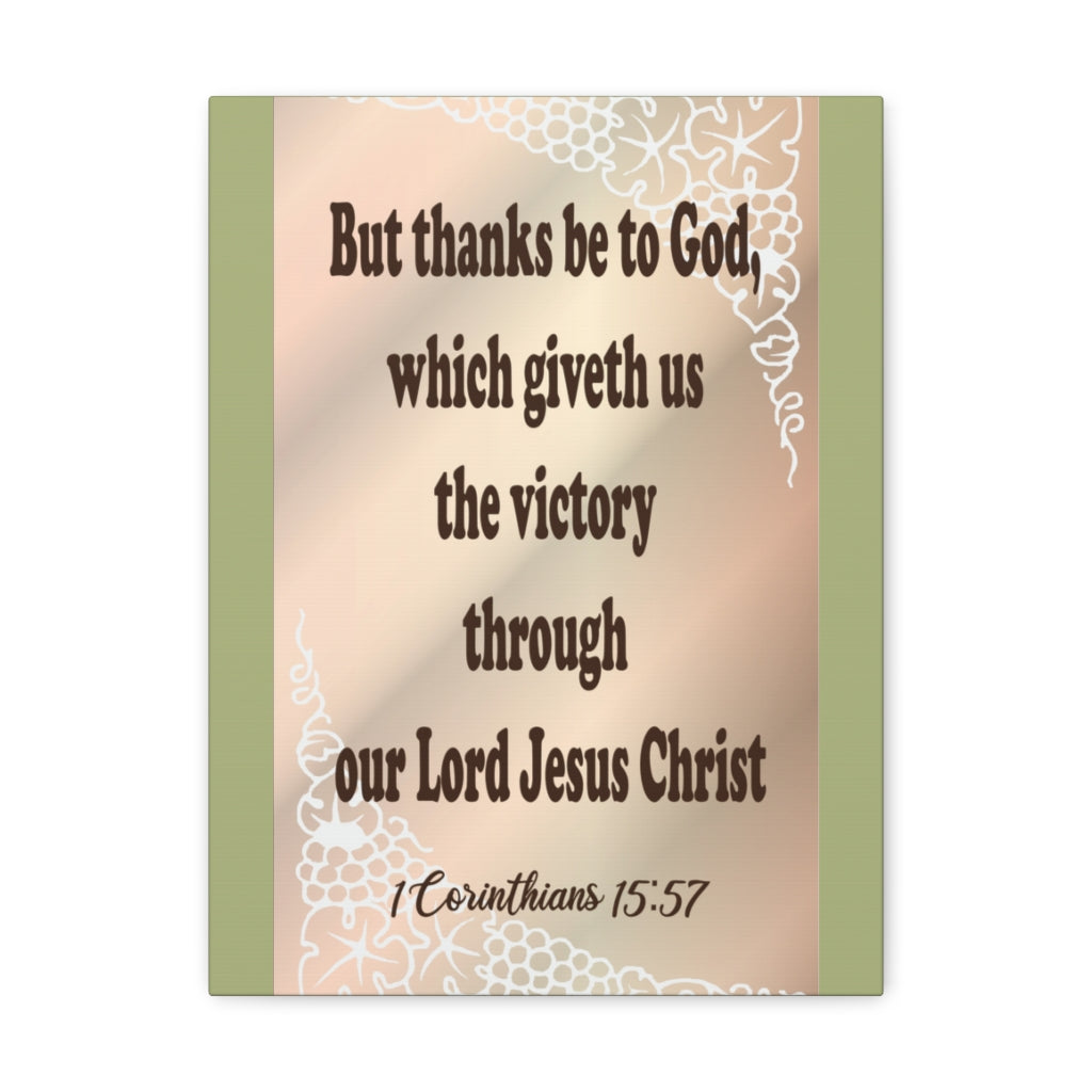 Scripture Walls But Thanks Be To God 1 Corinthians 15:57 Bible Verse Canvas Christian Wall Art Ready To Hang Unframed-Express Your Love Gifts