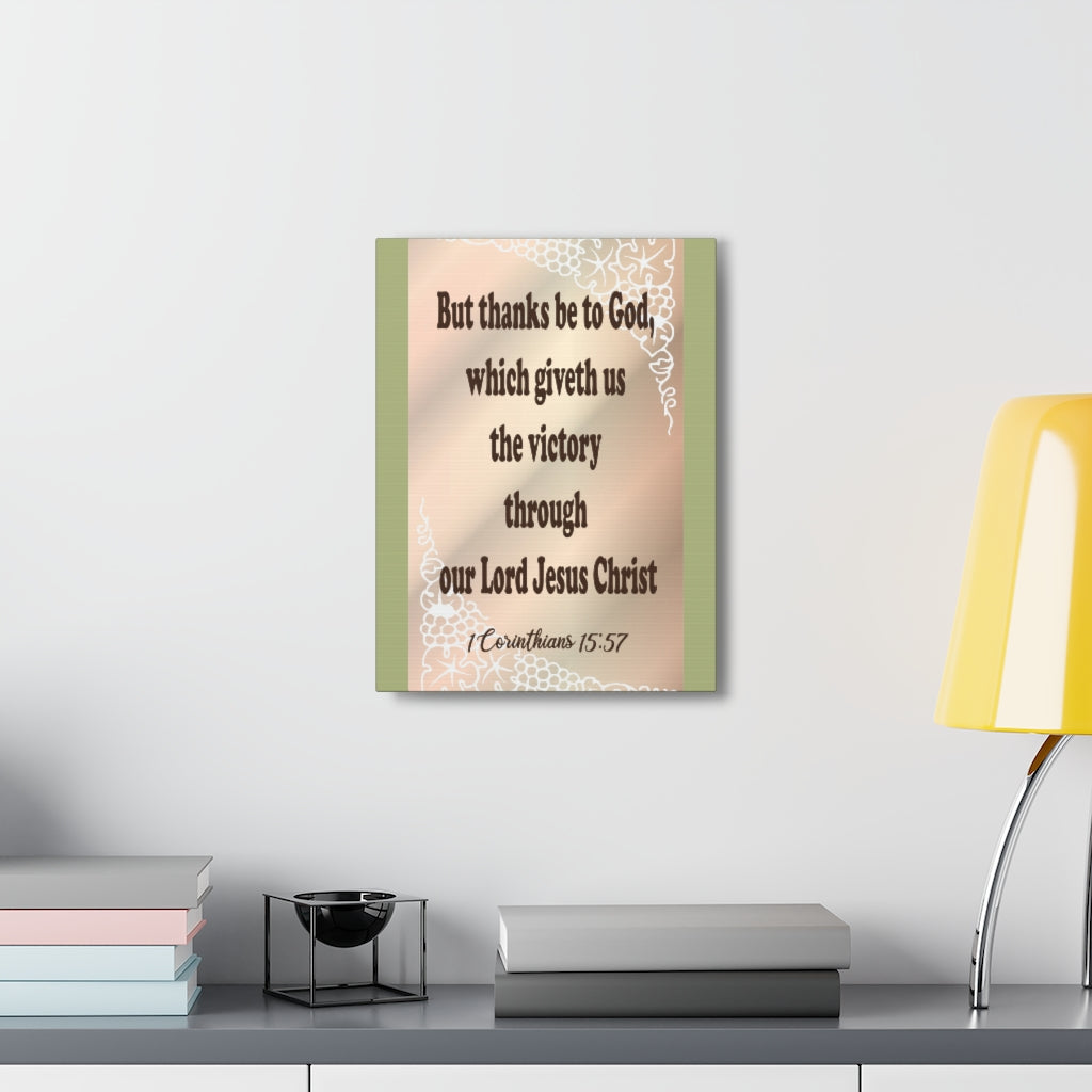 Scripture Walls But Thanks Be To God 1 Corinthians 15:57 Bible Verse Canvas Christian Wall Art Ready To Hang Unframed-Express Your Love Gifts