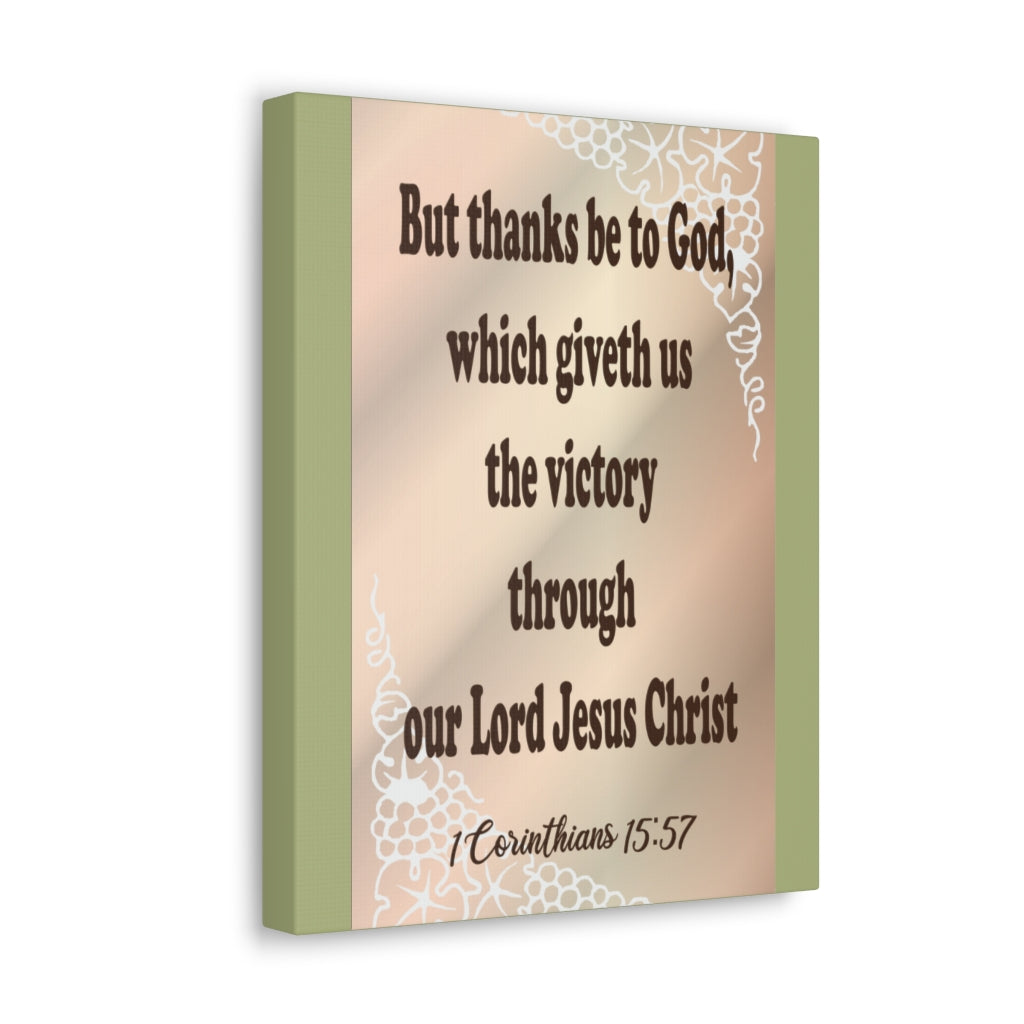 Scripture Walls But Thanks Be To God 1 Corinthians 15:57 Bible Verse Canvas Christian Wall Art Ready To Hang Unframed-Express Your Love Gifts