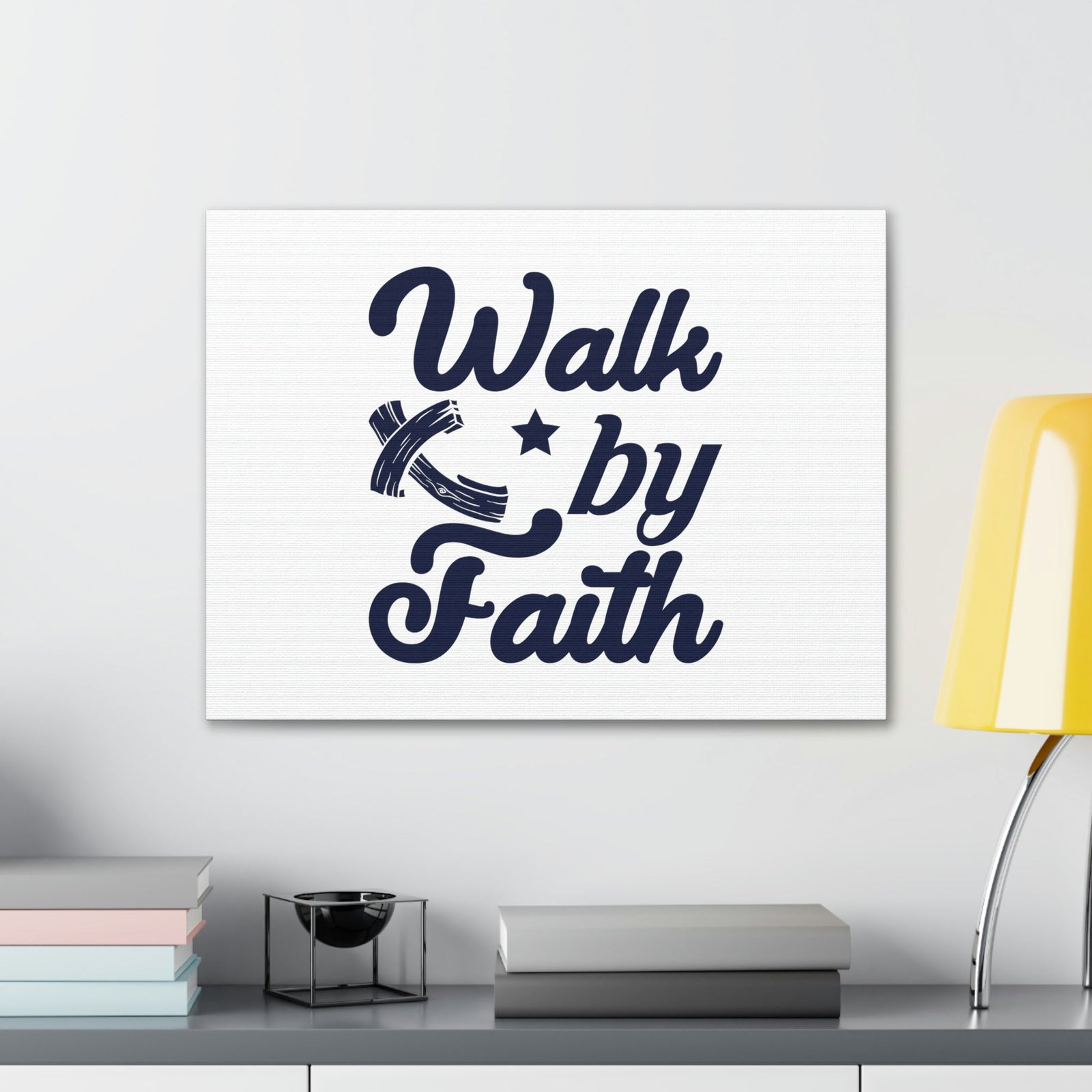 Scripture Walls By Faith 2 Corinthians 5:7 One Star Christian Wall Art Bible Verse Print Ready to Hang Unframed-Express Your Love Gifts