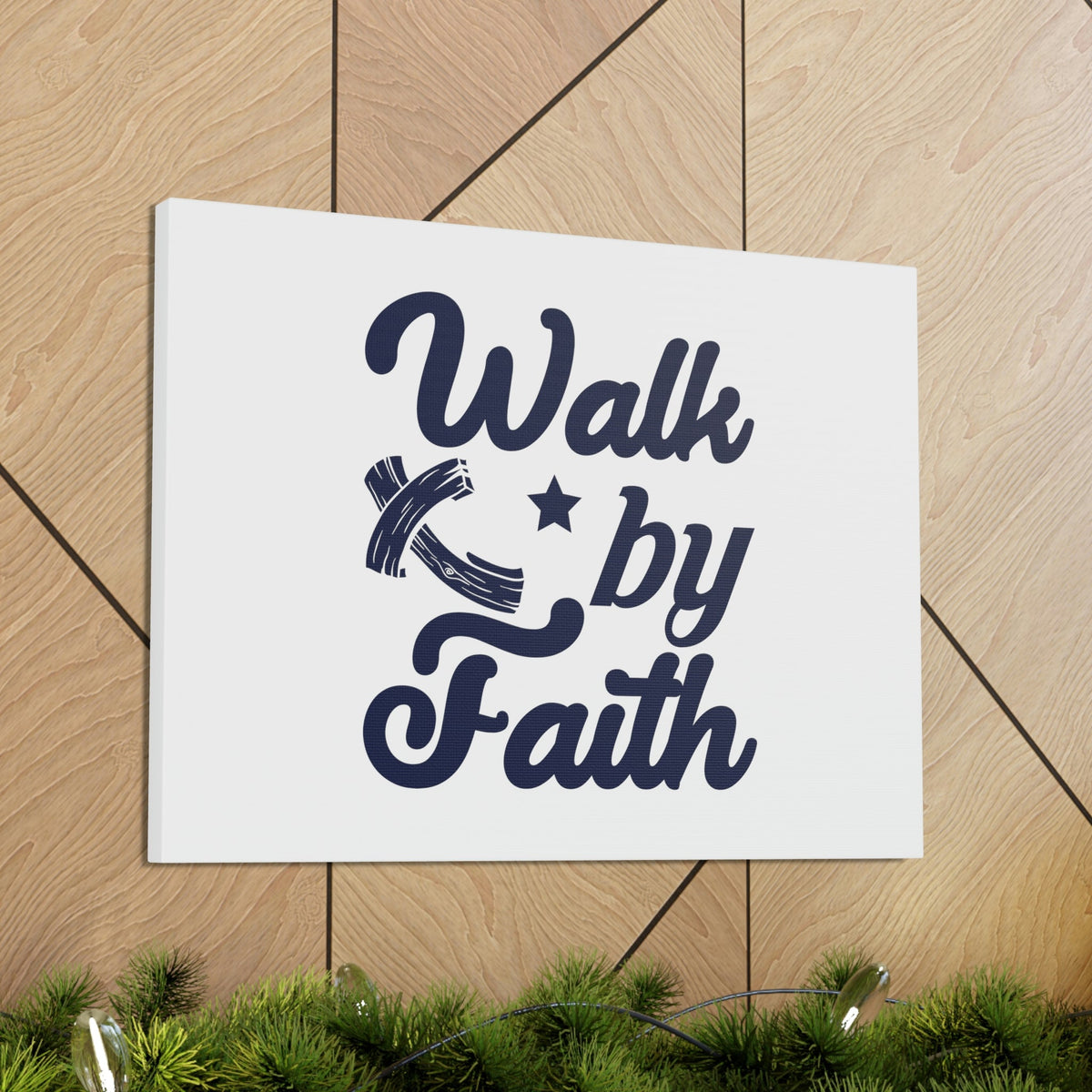 Scripture Walls By Faith 2 Corinthians 5:7 One Star Christian Wall Art Bible Verse Print Ready to Hang Unframed-Express Your Love Gifts