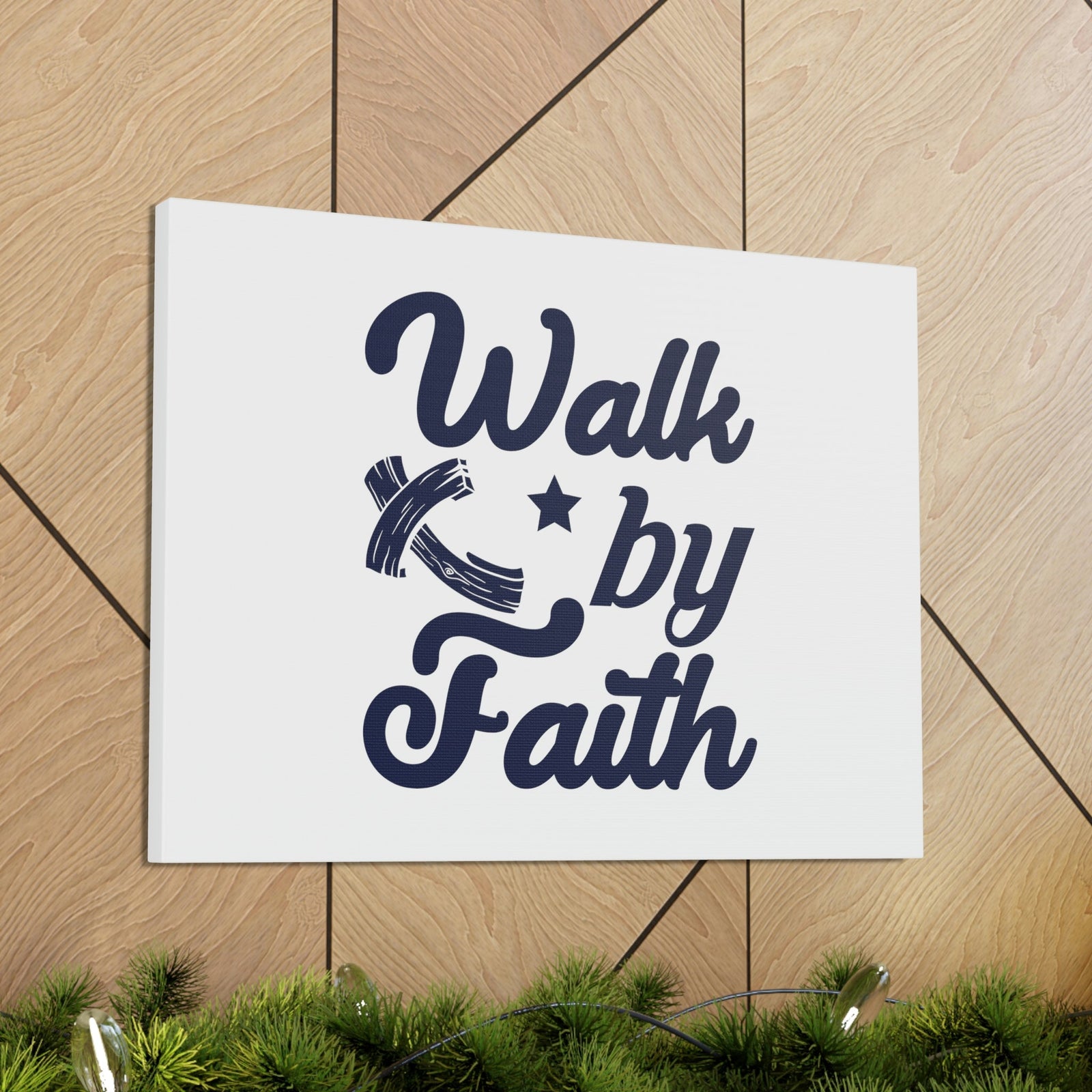 Scripture Walls By Faith 2 Corinthians 5:7 One Star Christian Wall Art Bible Verse Print Ready to Hang Unframed-Express Your Love Gifts