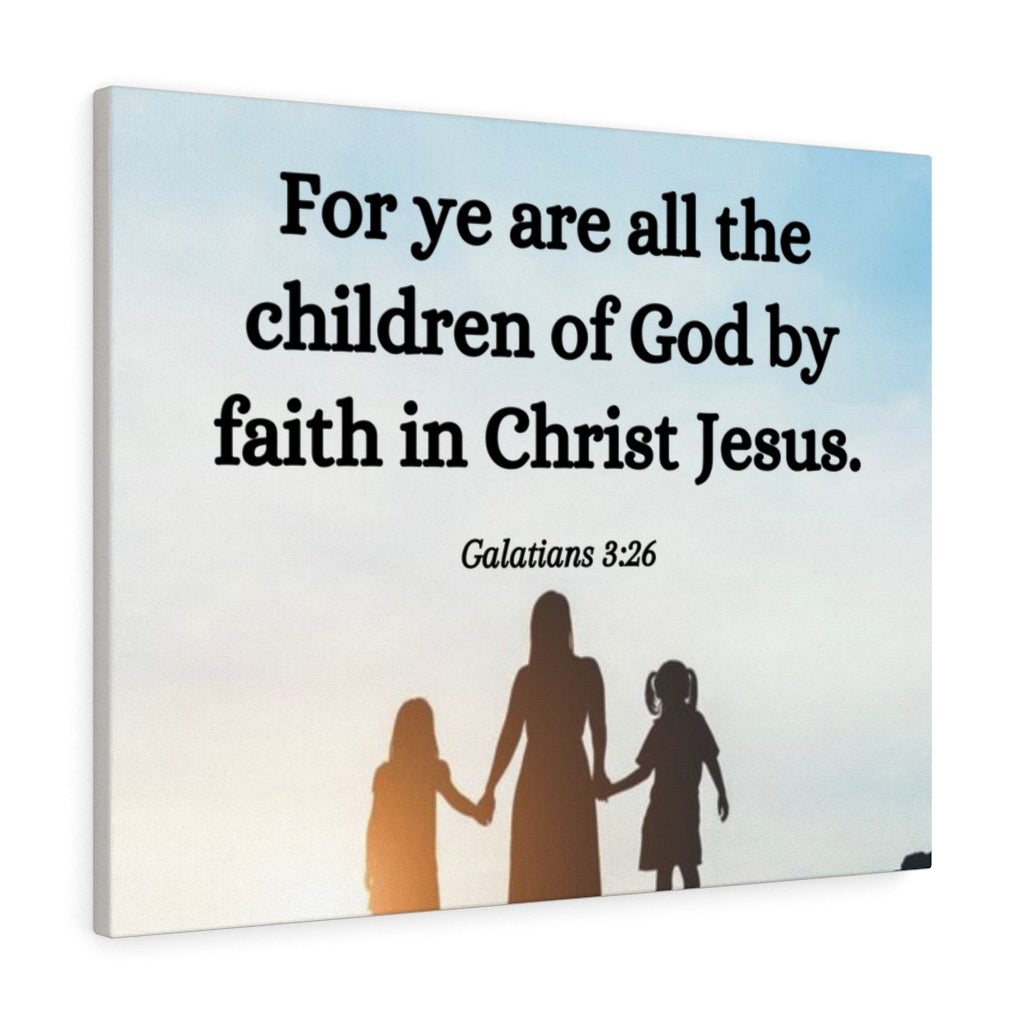 Scripture Walls By Faith Galatians 3:26 Bible Verse Canvas Christian Wall Art Ready to Hang Unframed-Express Your Love Gifts