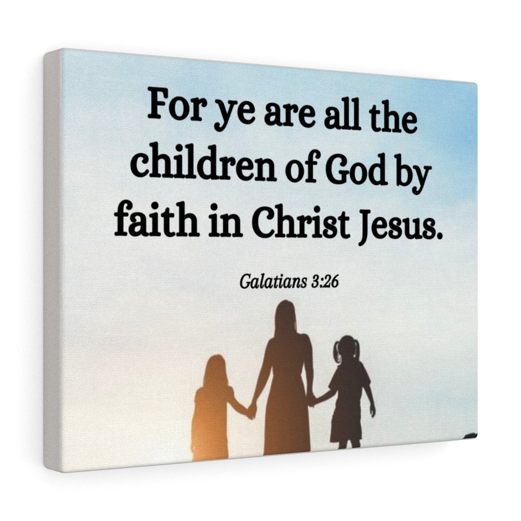 Scripture Walls By Faith Galatians 3:26 Bible Verse Canvas Christian Wall Art Ready to Hang Unframed-Express Your Love Gifts