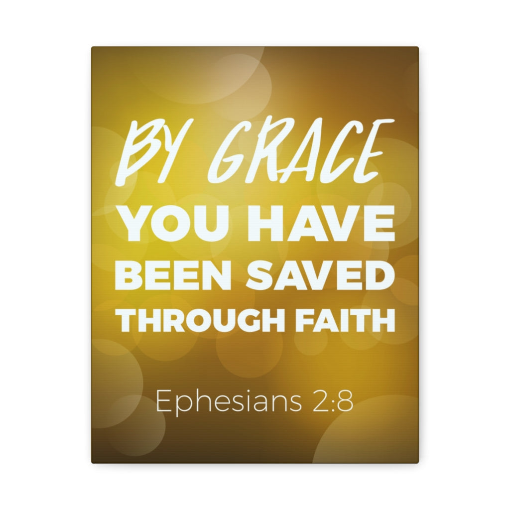 Scripture Walls By Grace You Have Been Saved Ephesians 2:8 Christian Wall Art Bible Verse Print Ready To Hang Unframed-Express Your Love Gifts