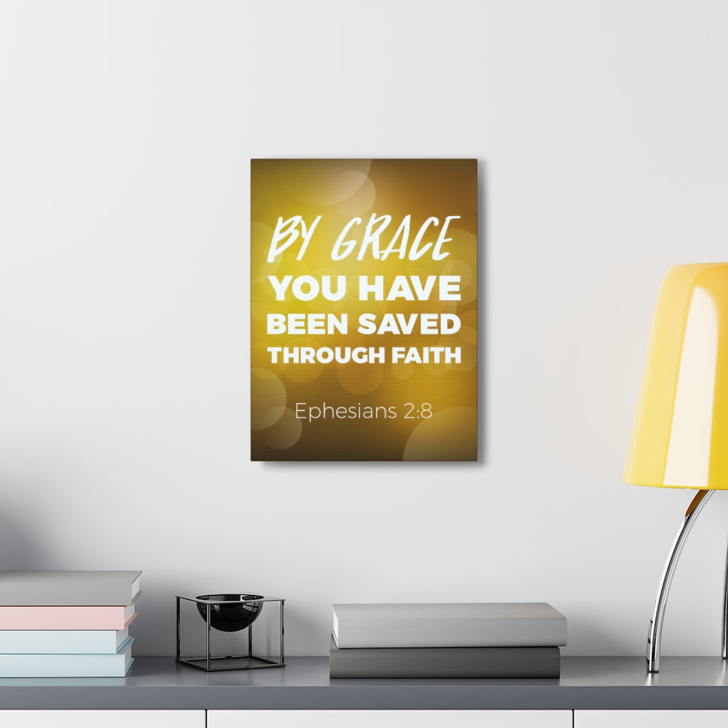 Scripture Walls By Grace You Have Been Saved Ephesians 2:8 Christian Wall Art Bible Verse Print Ready To Hang Unframed-Express Your Love Gifts