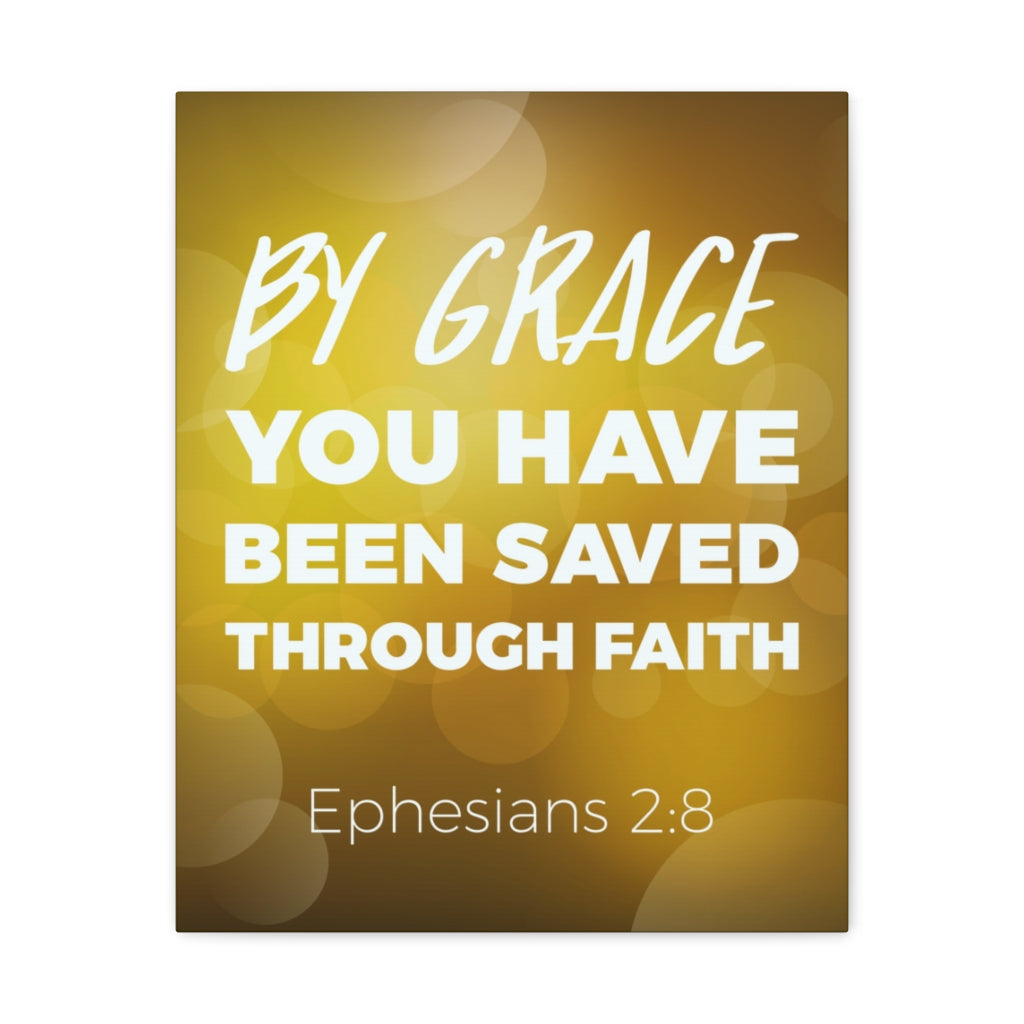 Scripture Walls By Grace You Have Been Saved Ephesians 2:8 Christian Wall Art Bible Verse Print Ready To Hang Unframed-Express Your Love Gifts