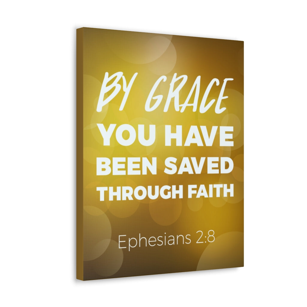 Scripture Walls By Grace You Have Been Saved Ephesians 2:8 Christian Wall Art Bible Verse Print Ready To Hang Unframed-Express Your Love Gifts