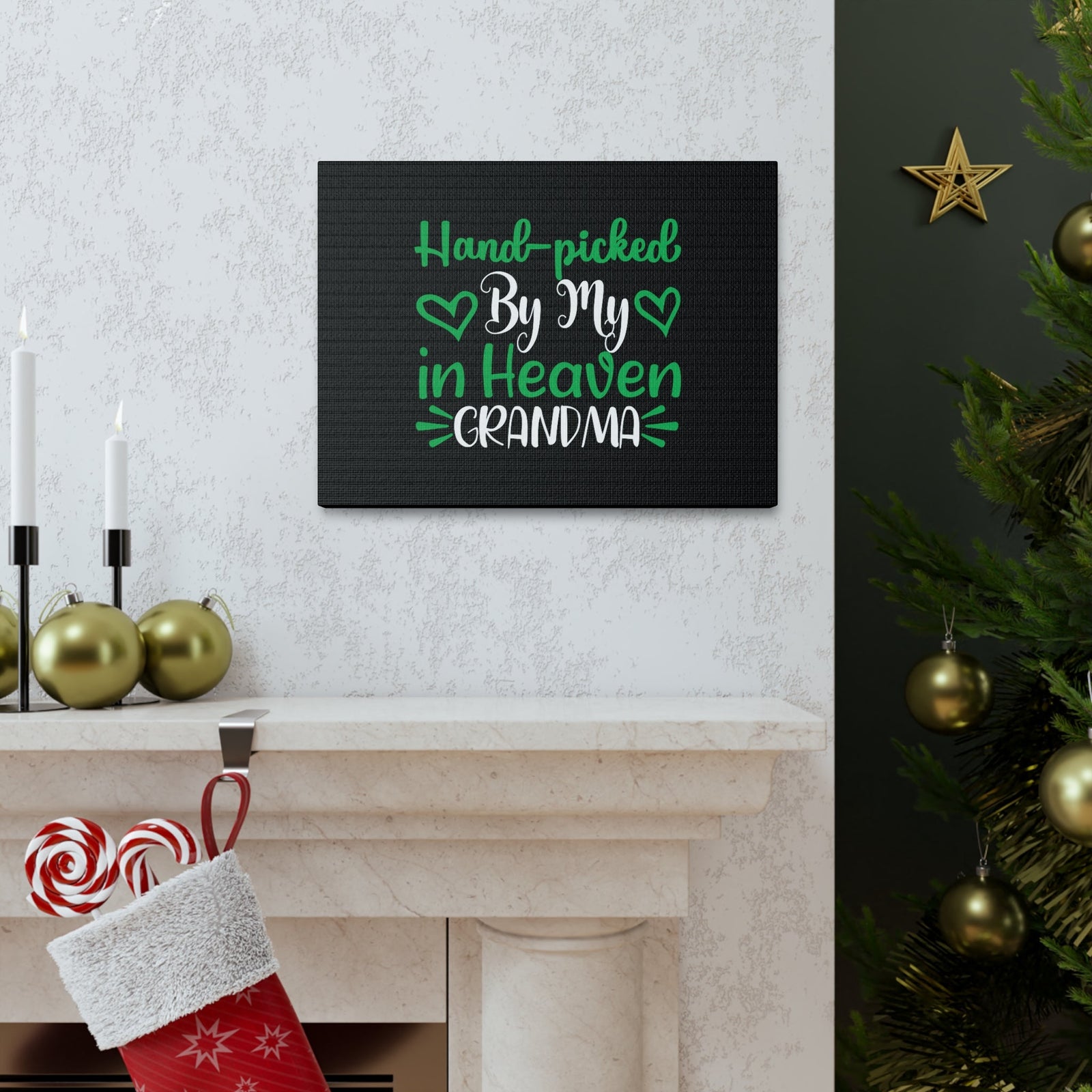 Scripture Walls By My In Heaven Grandma Matthew 22:14 Black Christian Wall Art Bible Verse Print Ready to Hang Unframed-Express Your Love Gifts