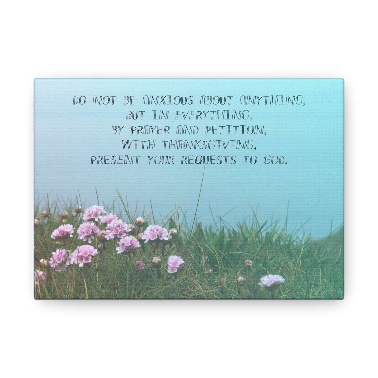 Scripture Walls By Prayer And Petition Philippians 4:6 Christian Wall Art Bible Verse Print Ready to Hang Unframed-Express Your Love Gifts