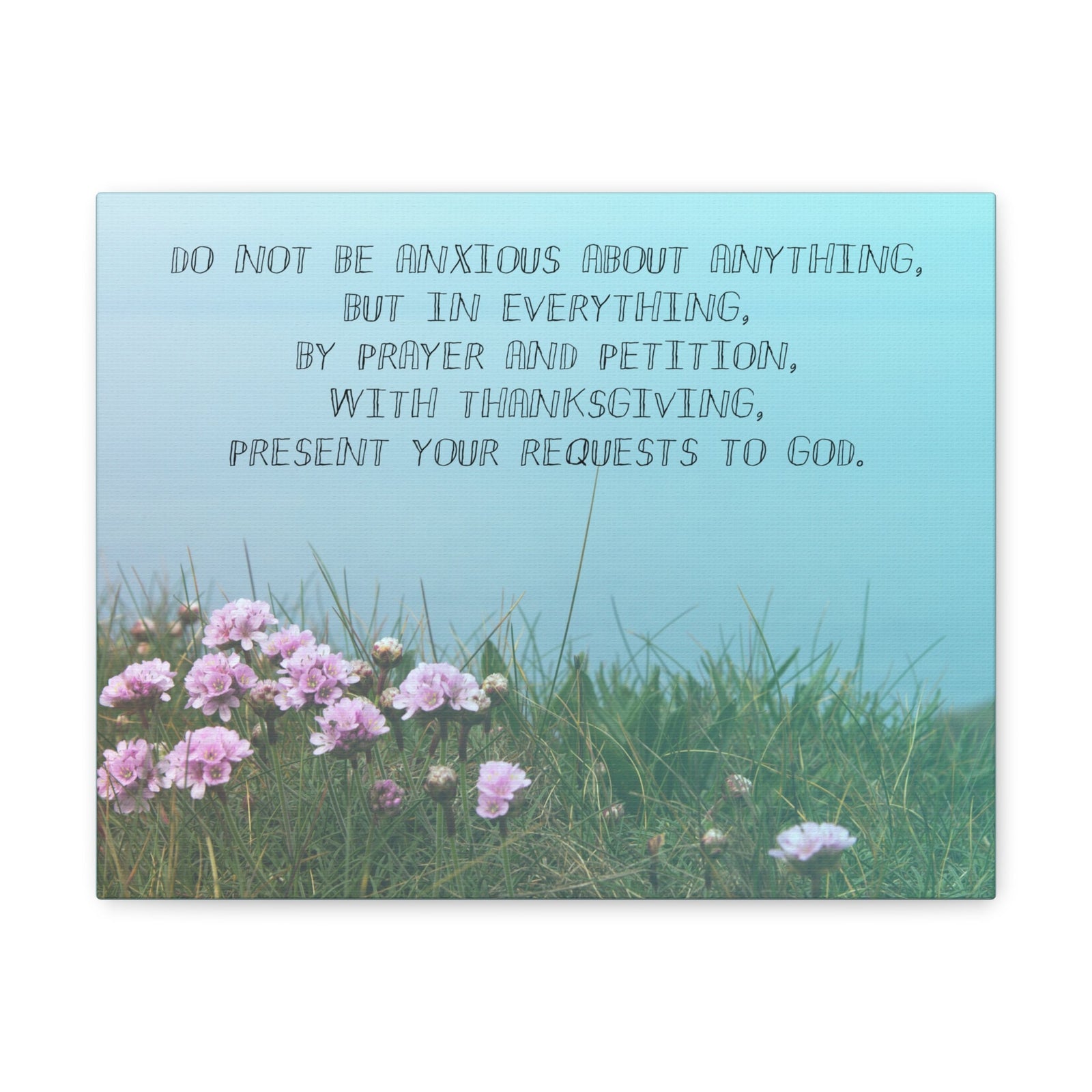 Scripture Walls By Prayer And Petition Philippians 4:6 Christian Wall Art Bible Verse Print Ready to Hang Unframed-Express Your Love Gifts