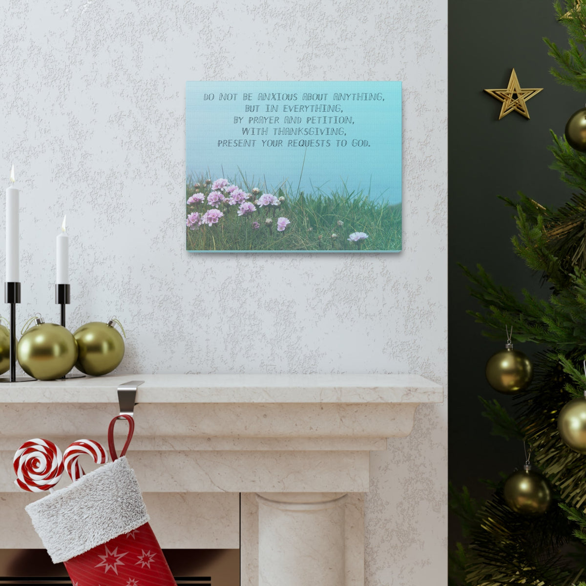 Scripture Walls By Prayer And Petition Philippians 4:6 Christian Wall Art Bible Verse Print Ready to Hang Unframed-Express Your Love Gifts