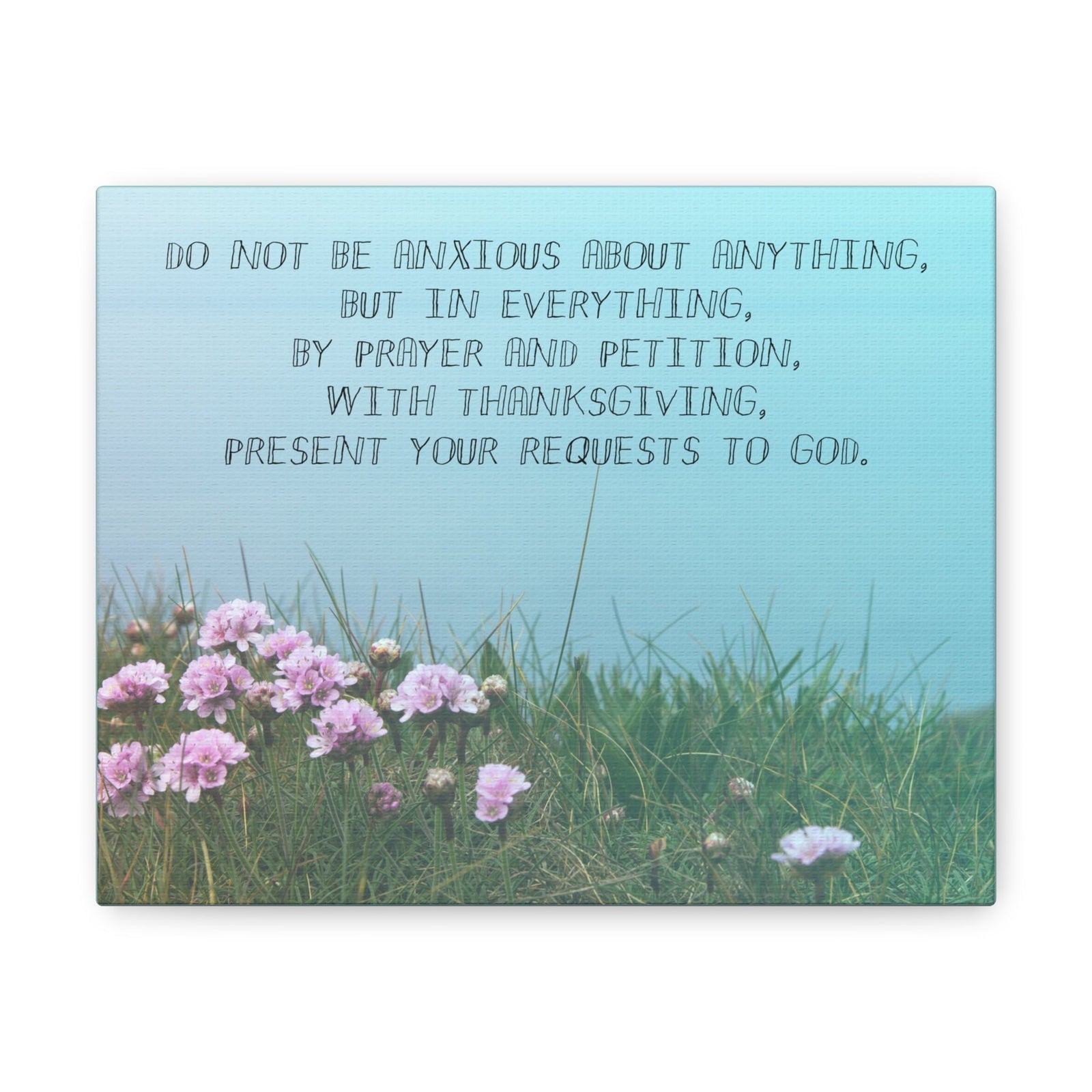 Scripture Walls By Prayer And Petition Philippians 4:6 Christian Wall Art Bible Verse Print Ready to Hang Unframed-Express Your Love Gifts