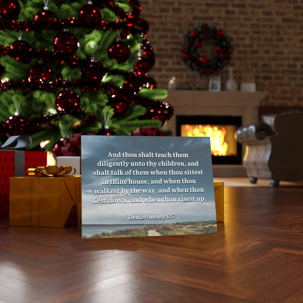 Scripture Walls By The Way Deuteronomy 6:7 Bible Verse Canvas Christian Wall Art Ready to Hang Unframed-Express Your Love Gifts