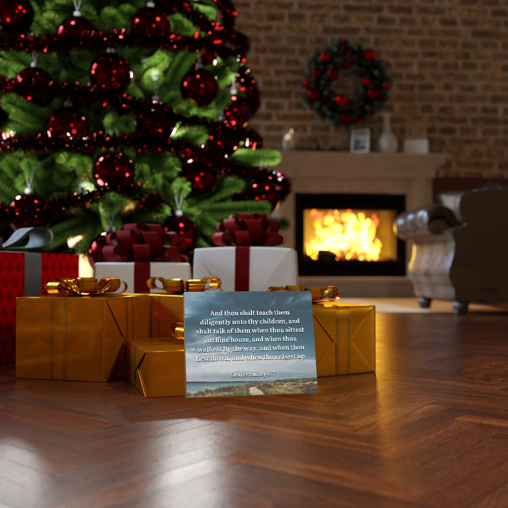 Scripture Walls By The Way Deuteronomy 6:7 Bible Verse Canvas Christian Wall Art Ready to Hang Unframed-Express Your Love Gifts