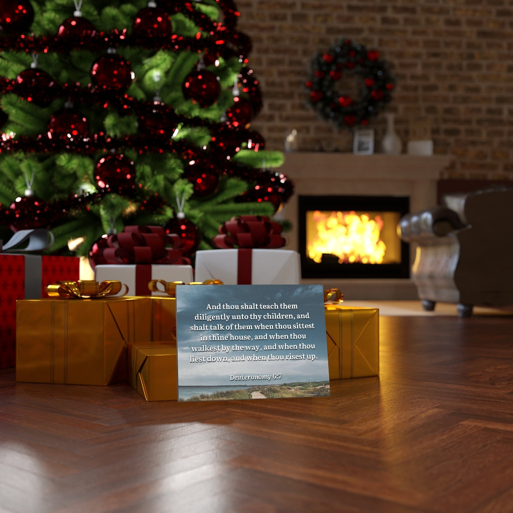 Scripture Walls By The Way Deuteronomy 6:7 Bible Verse Canvas Christian Wall Art Ready to Hang Unframed-Express Your Love Gifts