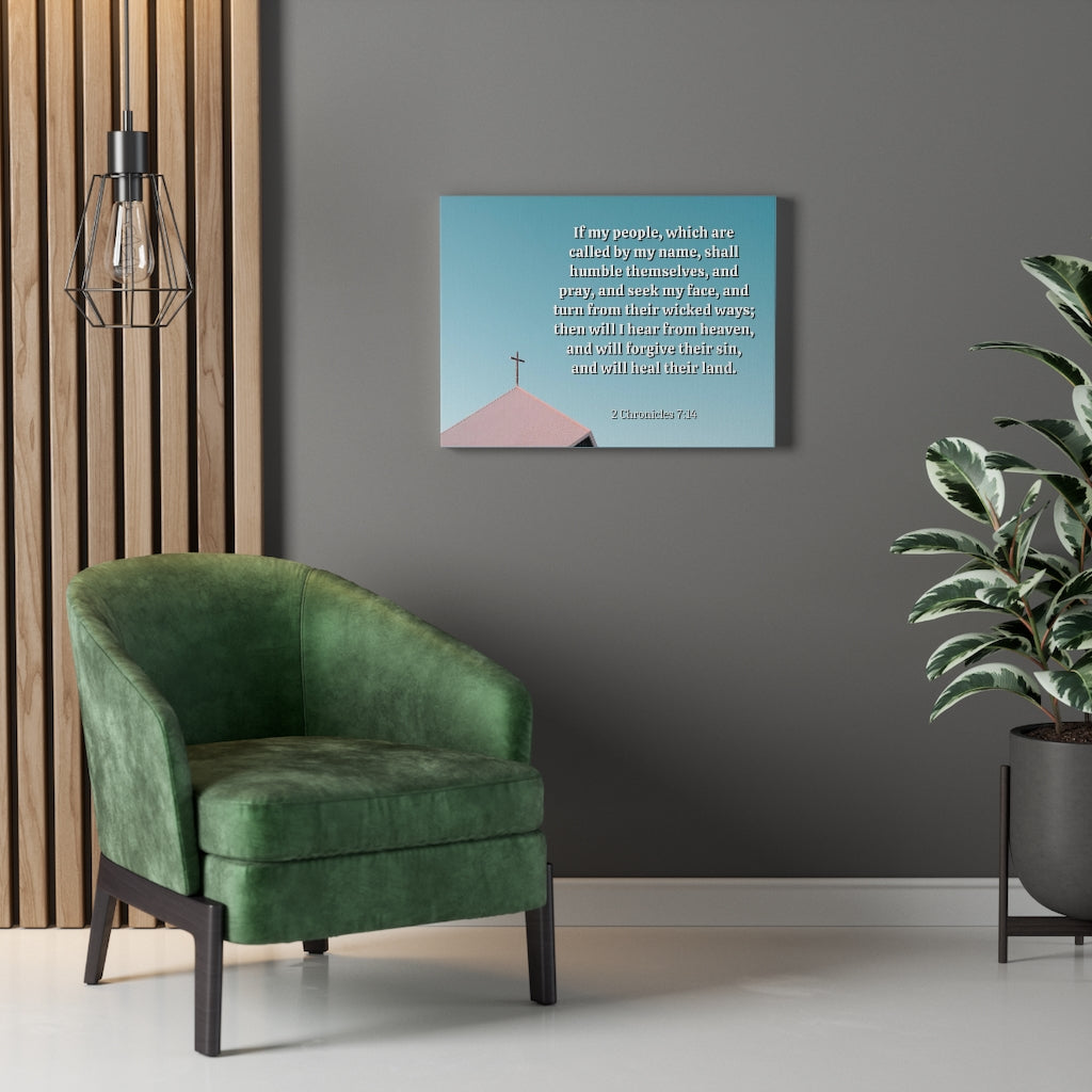 Scripture Walls Called By My Name 2 Chronicles 7:14 Bible Verse Canvas Christian Wall Art Ready to Hang Unframed-Express Your Love Gifts