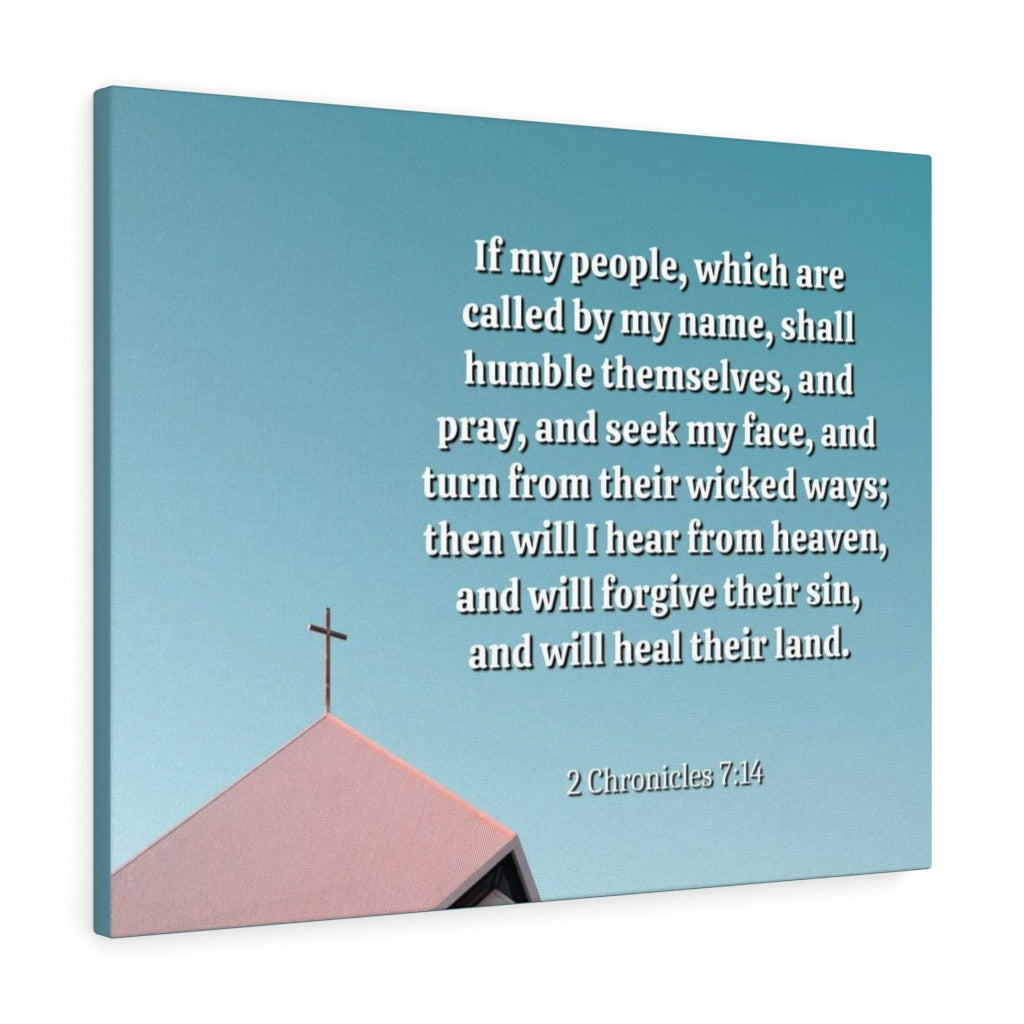Scripture Walls Called By My Name 2 Chronicles 7:14 Bible Verse Canvas Christian Wall Art Ready to Hang Unframed-Express Your Love Gifts