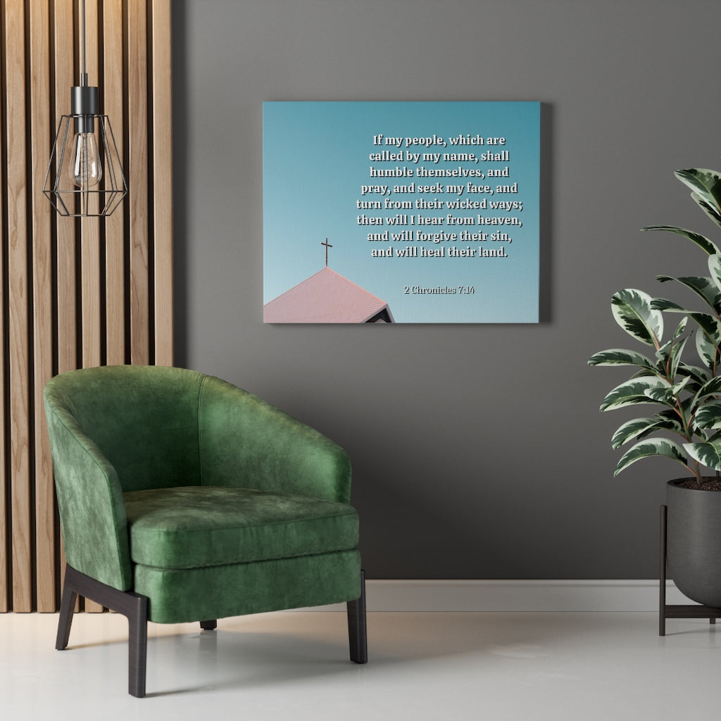 Scripture Walls Called By My Name 2 Chronicles 7:14 Bible Verse Canvas Christian Wall Art Ready to Hang Unframed-Express Your Love Gifts