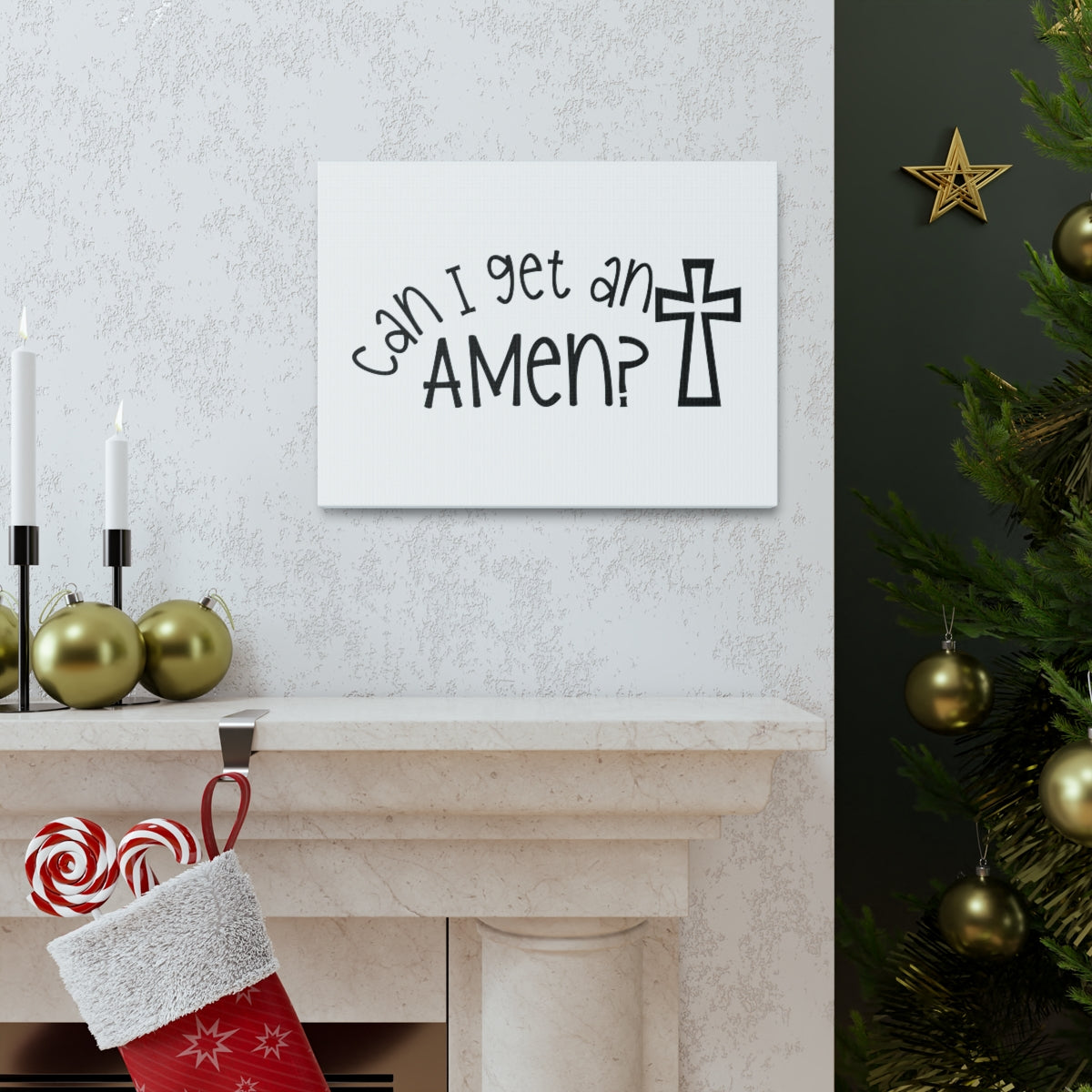 Scripture Walls Can I get An Amen Romans 9:5 Christian Wall Art Print Ready to Hang Unframed-Express Your Love Gifts